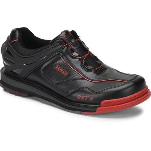 Dexter Men's SST 6 Hybrid BOA Bowling Shoes - Black/Red - Right Hand - Wide Width for Enhanced Performance & Comfort | Perfect for Professional Bowlers & League Play