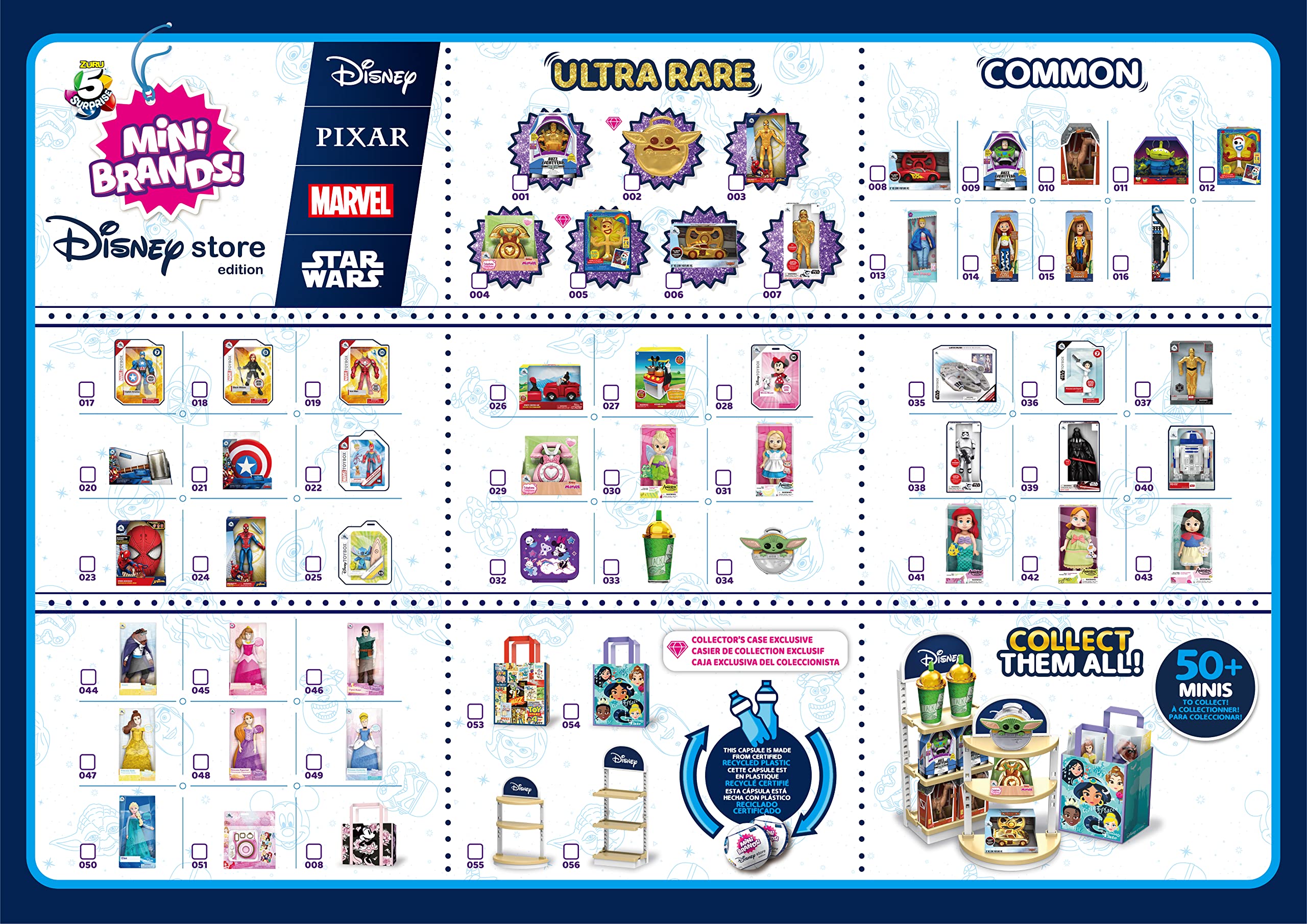 Disney Mini Brands Collectible Toys by ZURU - 2 Pack Mystery Capsules with 5 Surprise Toys Each - Disney Store Edition for Kids, Teens & Adults | Great Stocking Stuffers & Gift Ideas for Birthday, Christmas & Party Favors (Amazon Exclusive)