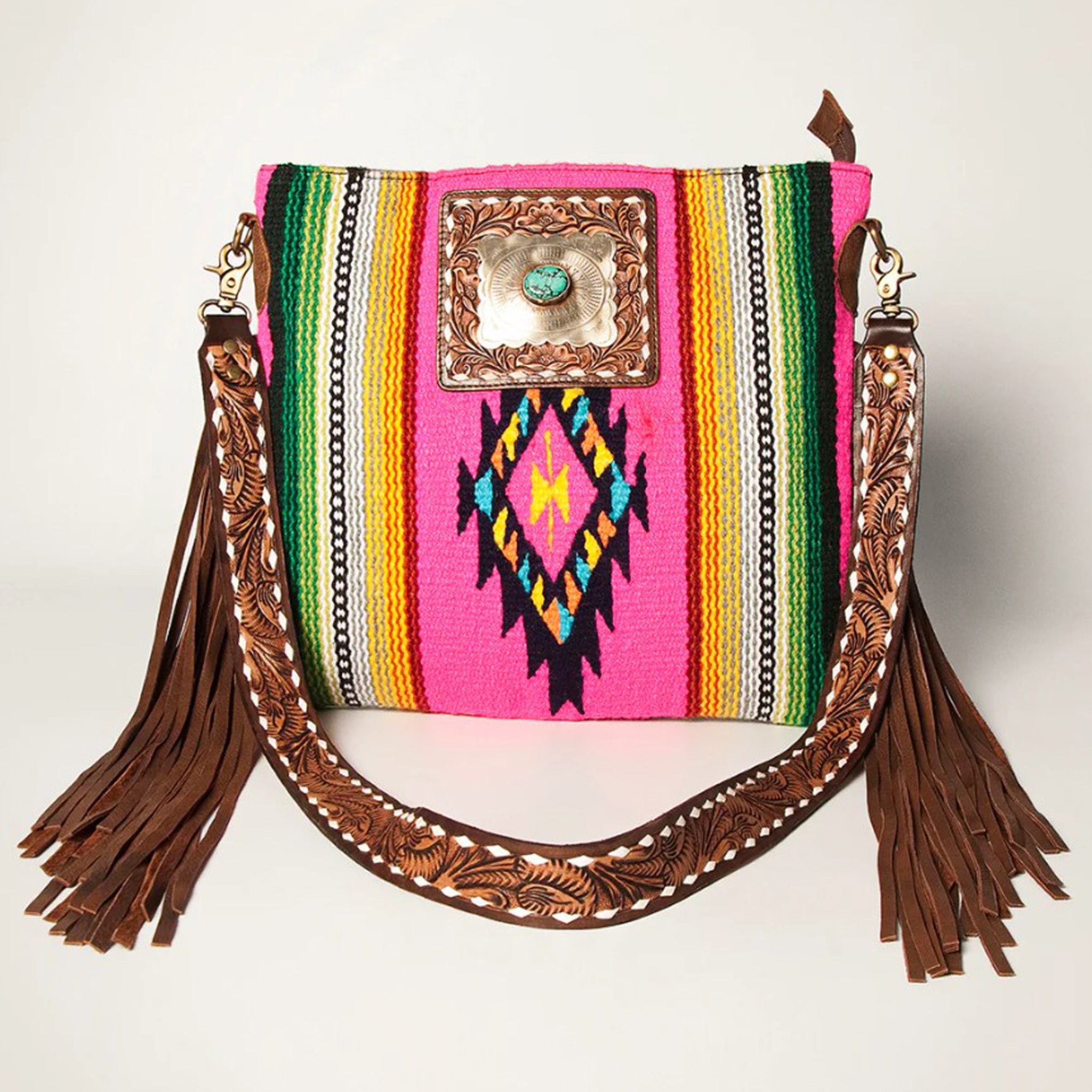 American Darling Pink Soft Fleece Blanket & Stylish Concho Purse - Perfect for Cozy Nights and Western Fashion Accessories