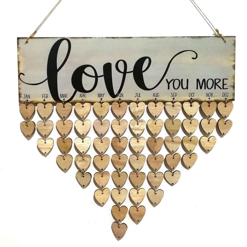 Wooden Block Birthday Calendar - Family Birthday Reminder Wall Calendar with Wooden Blocks | Perfect for Home, Office & Gift Giving | Track Important Dates & Anniversaries