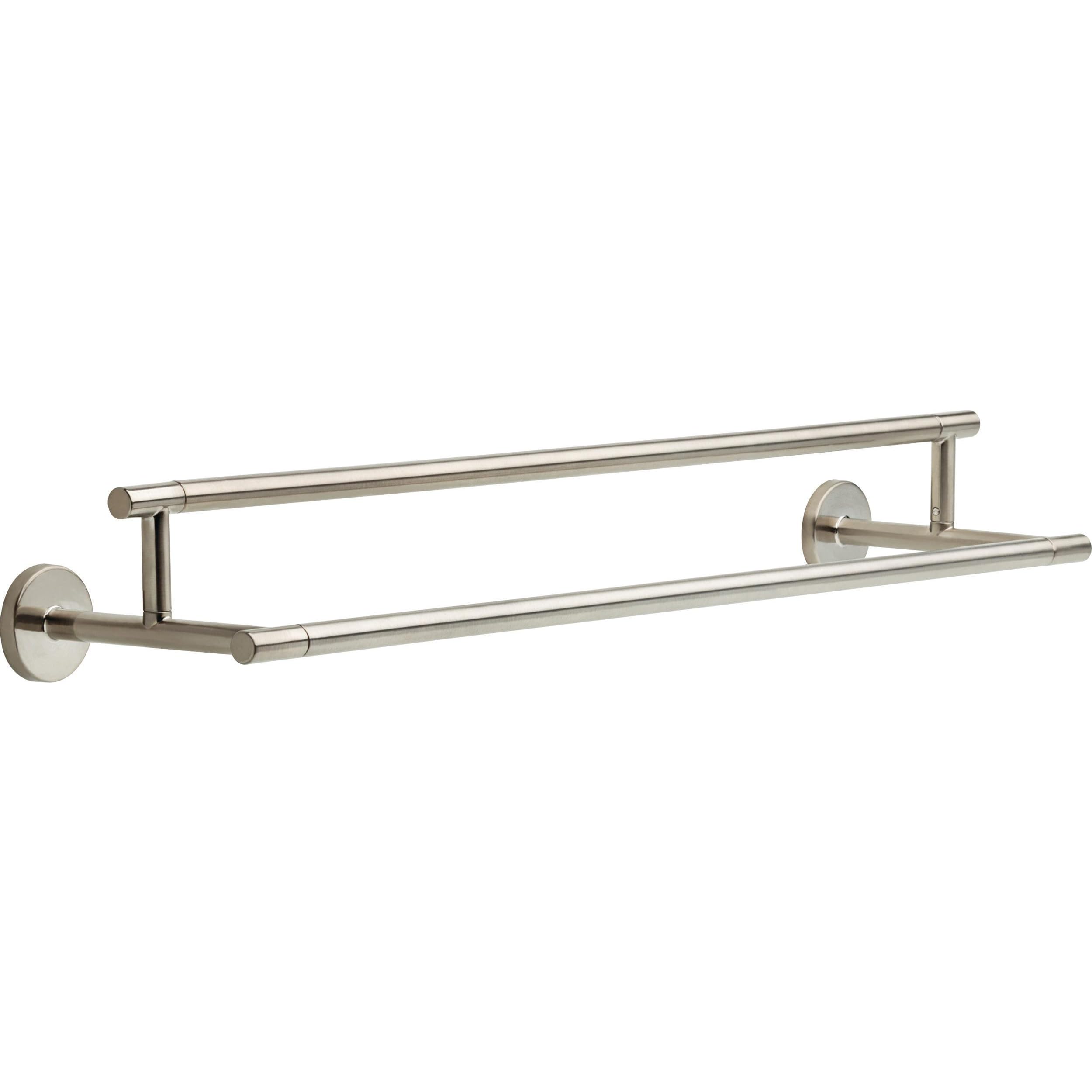 Delta Faucet Trinsic 24-Inch Double Wall Mount Towel Bar in Stainless Steel - Bathroom Hardware Accessory for Modern Home & Spa-Like Experience