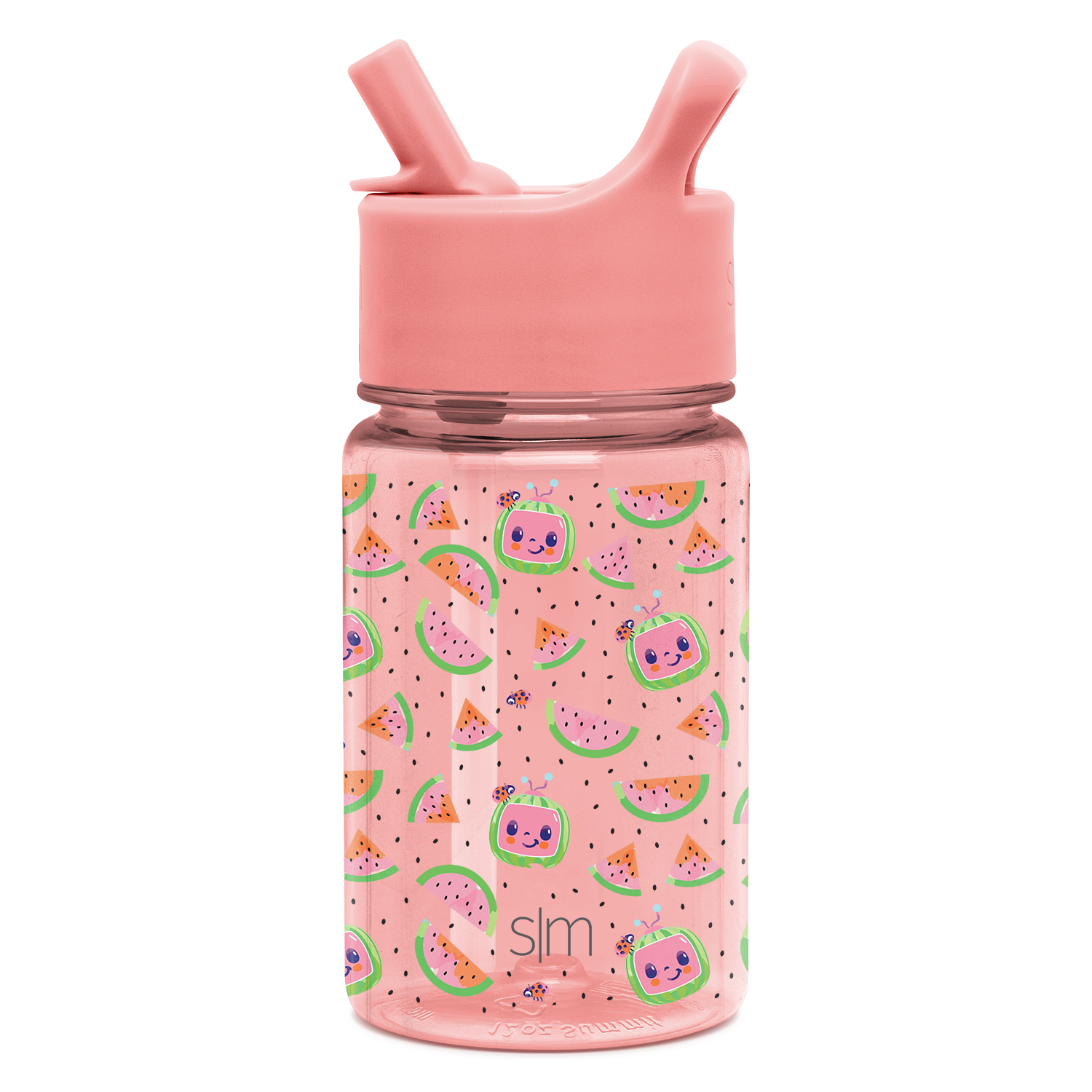 Summit Kids Plastic Water Bottle with Straw Lid - BPA Free Leak Proof Water Bottle for School, Sports & Outdoor Activities - Ideal for Boys Girls Ages 3-12