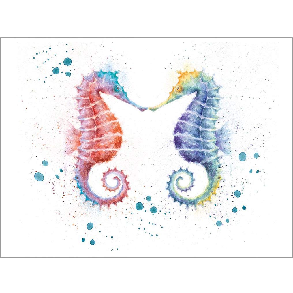 Wrendale Designs Greeting Card - SHELL WE DANCE (Seahorse) | Beautiful Ocean-Themed Birthday, Anniversary & Friendship Card for Beach Lovers