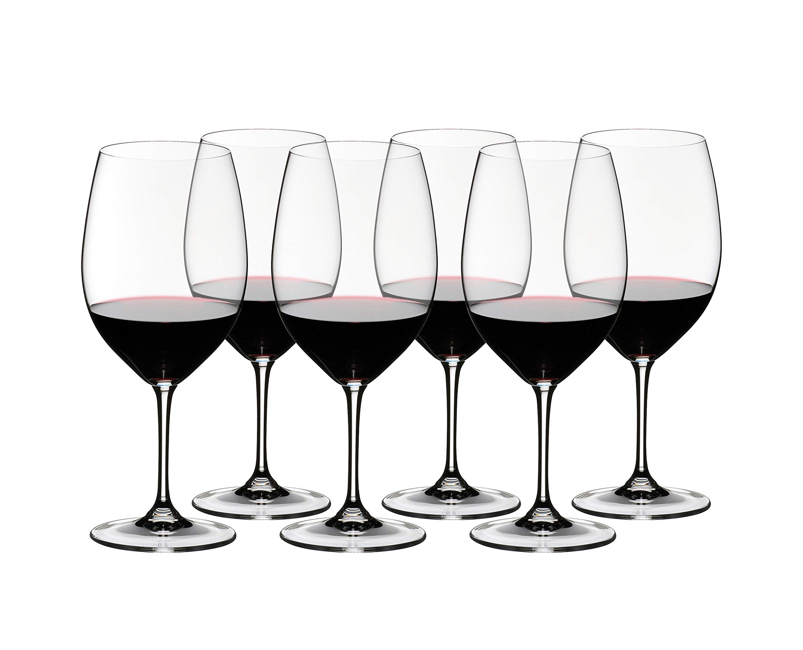 Premium Riedel Vinum Cabernet Sauvignon Wine Glasses Set of 6 - Crystal Clear Stemware for Red Wine Tasting & Fine Dining Entertaining