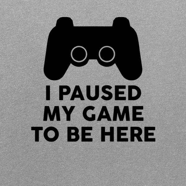 Pop Threads 'I Paused My Game to Be Here' PS Controller Graphic Tee for Men - Cool Gaming T-Shirt for Casual Wear & Video Game Lovers