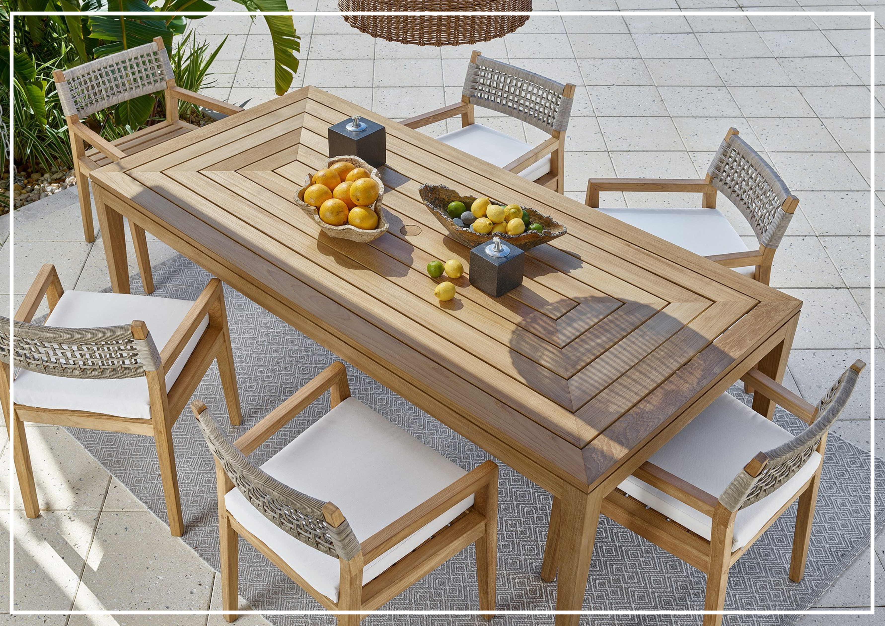 Universal Chesapeake Beige Outdoor Wooden Arm Chair - Weather-Resistant Patio Furniture for Garden, Poolside & Deck Relaxation