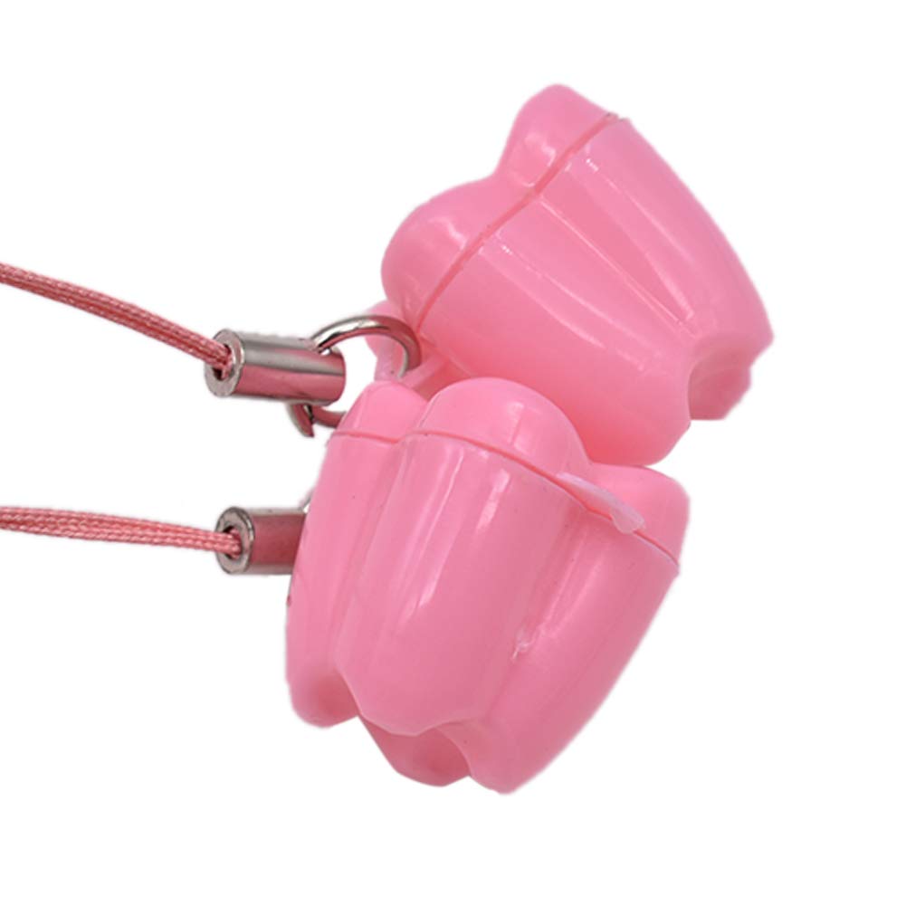 Angzhili 10pcs Pink Plastic Tooth Saver Necklaces - Baby Tooth Storage Boxes for Lost Teeth, Kids School Tooth Keeper | Perfect for Tooth Fairy Gifts, First Lost Tooth Celebration & School Dental Health Events