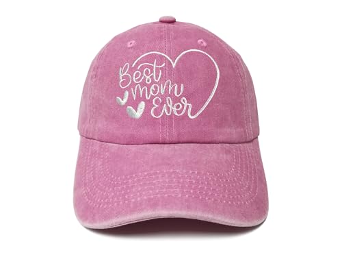 Best Mom Ever Heart (Washed Pink)