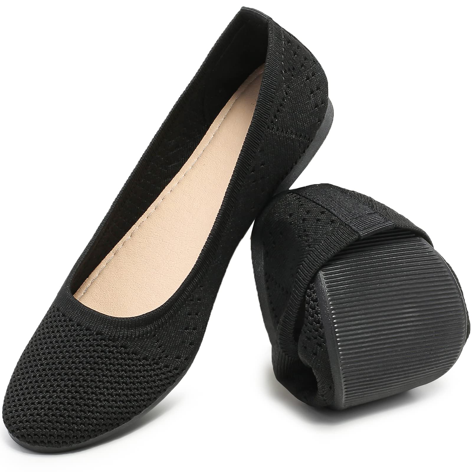 HEAWISH Women's Comfortable Round Toe Ballet Flats - Slip On Casual Walking Shoes for Women | Perfect for Office, Travel & Everyday Wear