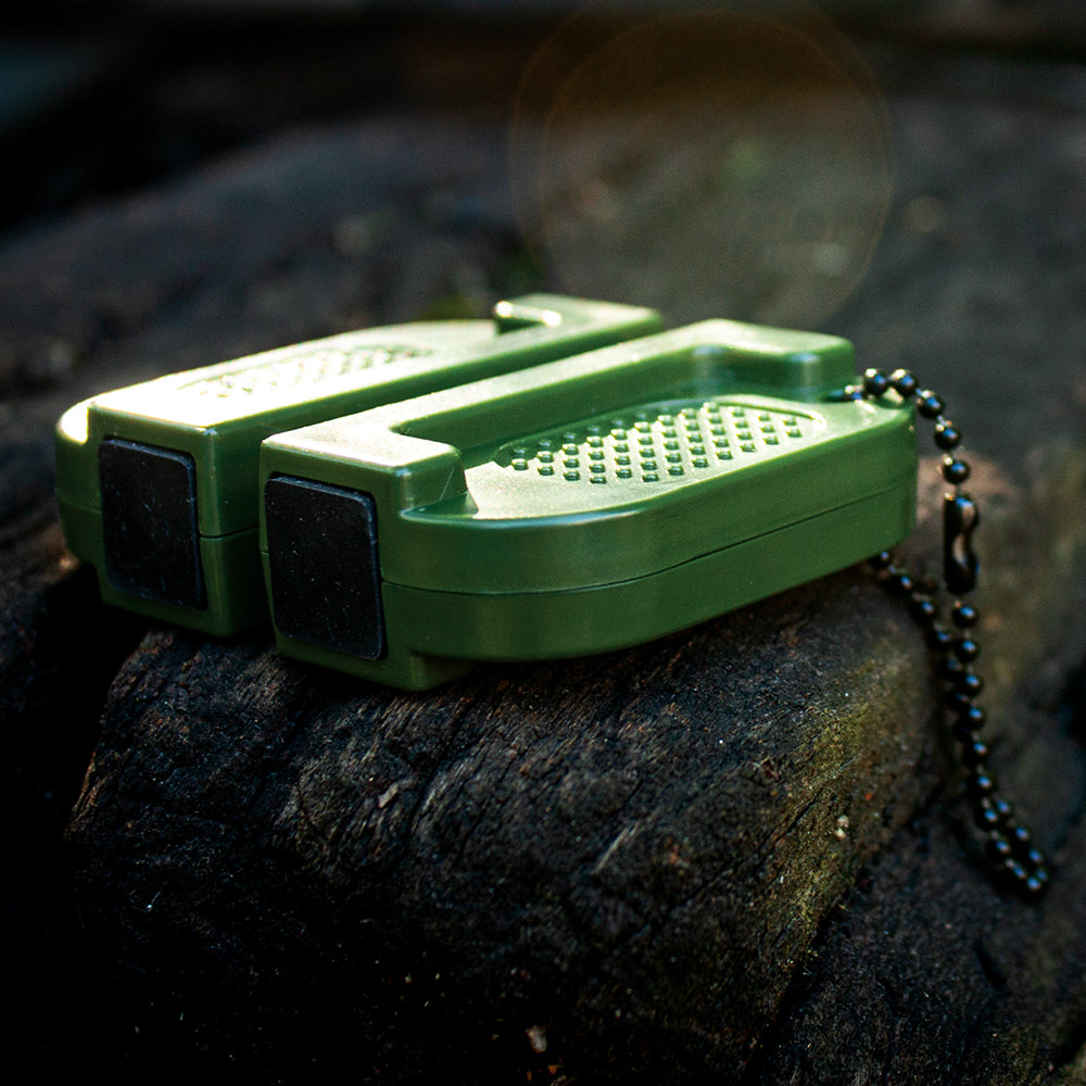 Premium Compact Knife Sharpener - Portable & Easy-to-Use for Kitchen, Camping & Outdoor - Professional Edge for Chef Knives, Pocket Knives & More