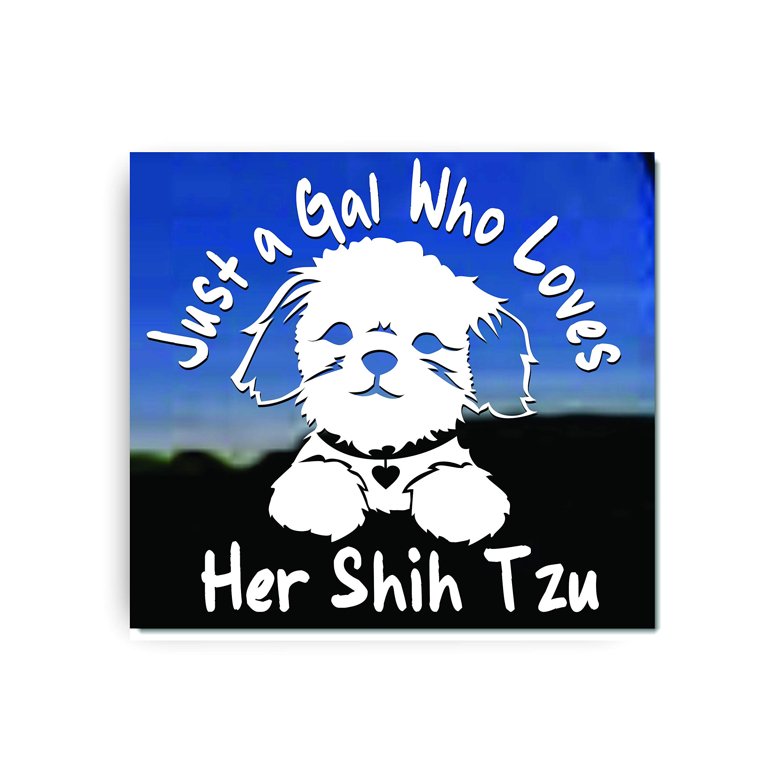Funny Shih Tzu Puppy Face Vinyl Decal Sticker for Car, Truck, RV & Laptop - Cute Dog Lover Gift by NickerStickers® | Perfect for Pet Owners & Animal Enthusiasts
