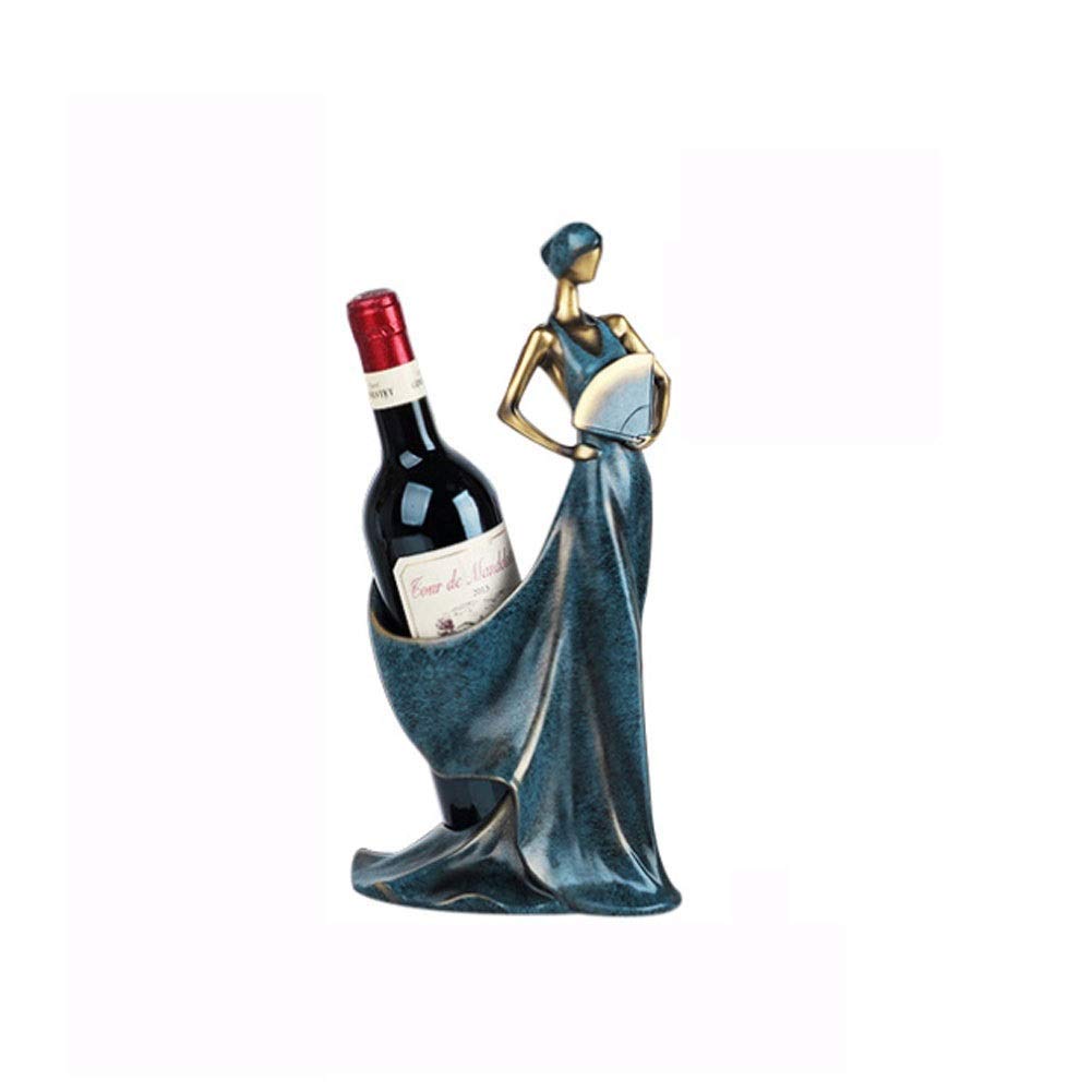 Freestanding Wine Rack - Decorative Resin Tabletop Wine Bottle Holder for Bar, Kitchen Countertop & Home Decor | Elegant Display Stand for Wine Storage & Organization | Perfect for Dining Room, Living Room & Gift Giving