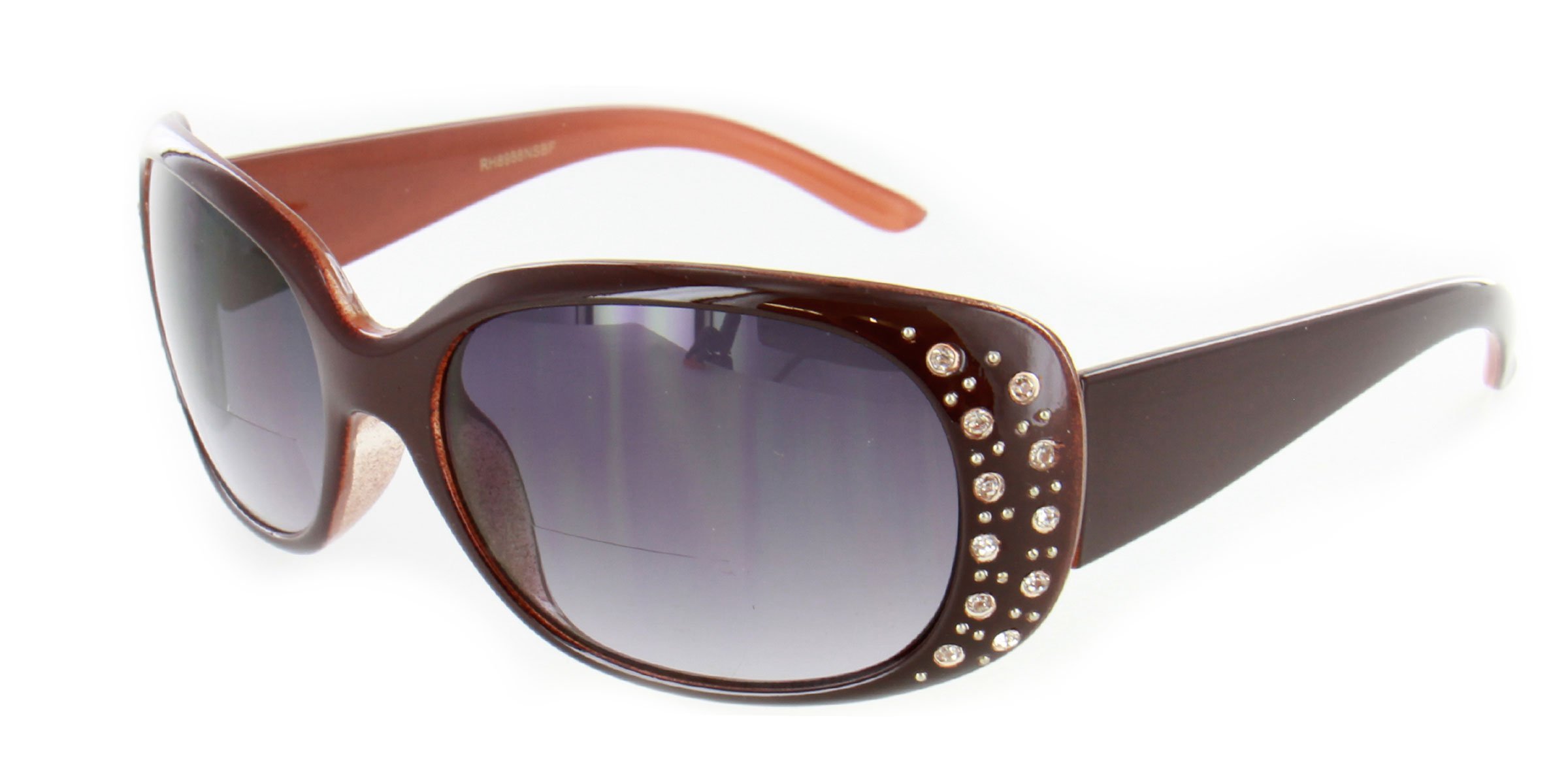 Oceana Fashion Bifocal Sunglasses for Women - Brown Frame +3.00 Reading Power - Stylish Prescription Sunglasses for Reading & Outdoor Activities