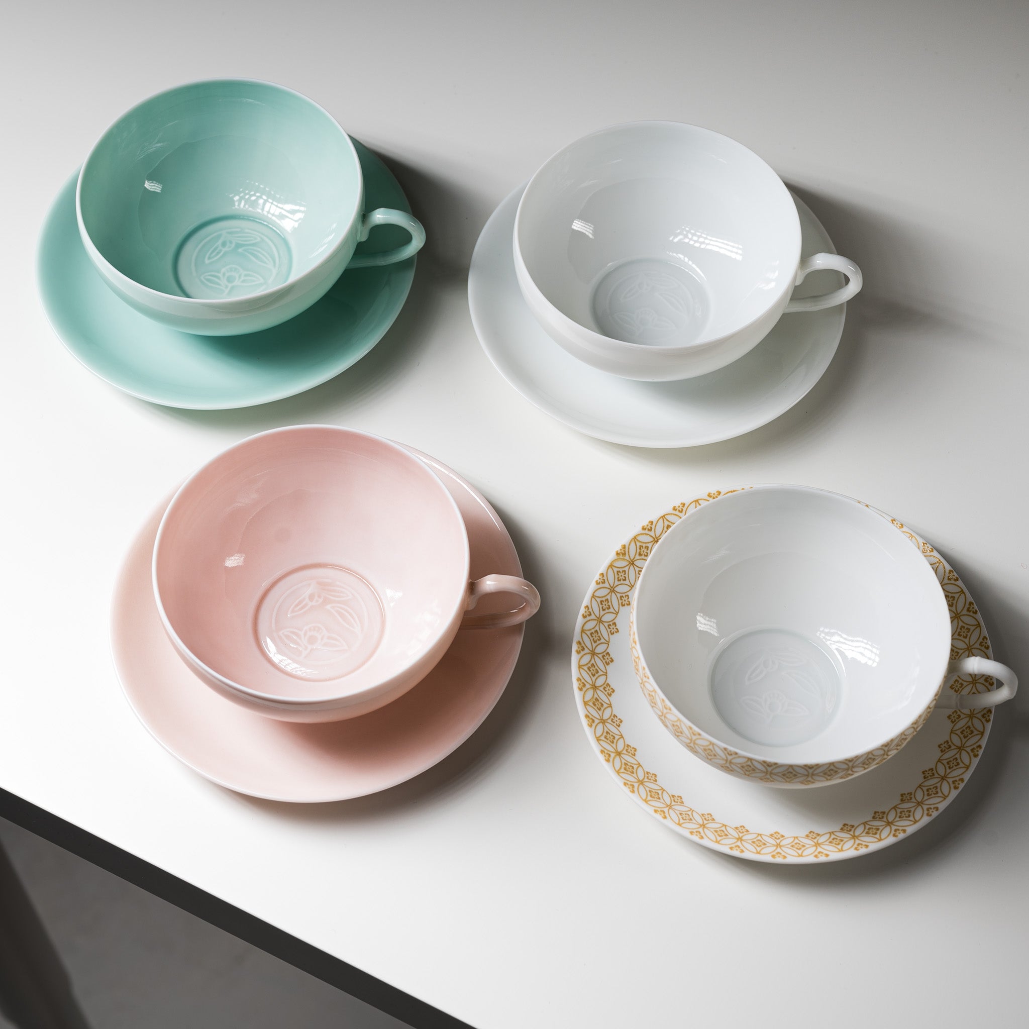 Handmade Japanese Ceramic Cup and Saucer Set - Tiffany Blue by Nishikawa Teisaburo | Elegant Tea Time & Coffee Break Accessories for Home, Cafe, and Gift Giving