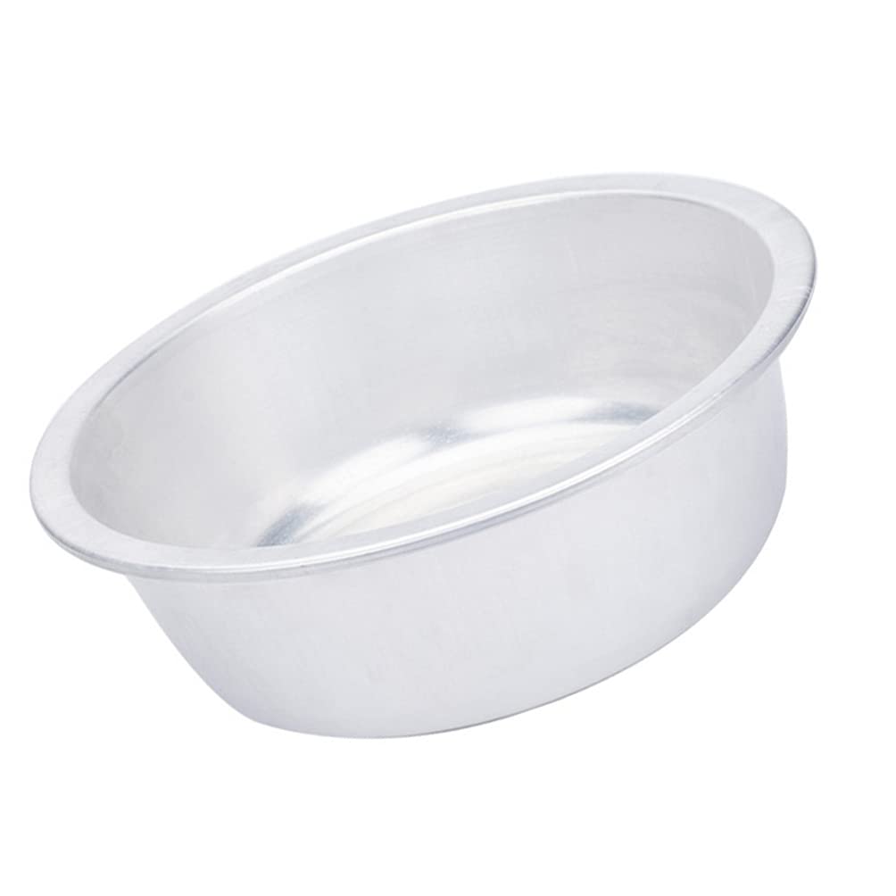 Yardwe 20cm Aluminum Pasta Bowl - Large Rustic Round Flat Bottom Dish Pan for Food Prep, Fruit & Vegetable Washing | Perfect for Home Kitchen, Face Washing, Laundry & Flower Pot Use