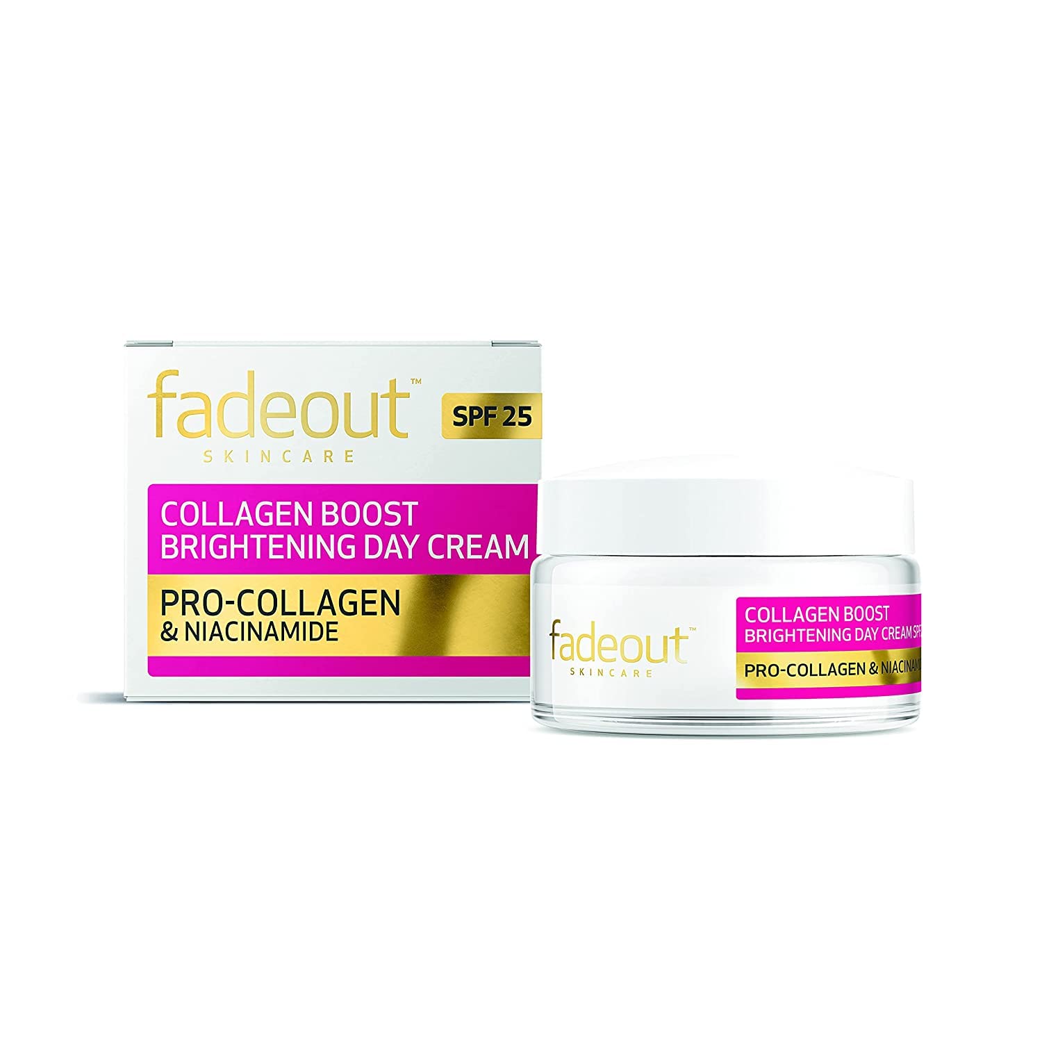 Brightening Collagen Boost Day Face Cream SPF25 with Niacinamide, Rosehip Seed Oil & Sacha Inchi Oil – 50ml Hydrating Anti-Aging Moisturizer for Glowing Skin | Perfect for Daily Skincare Routine & Sun Protection