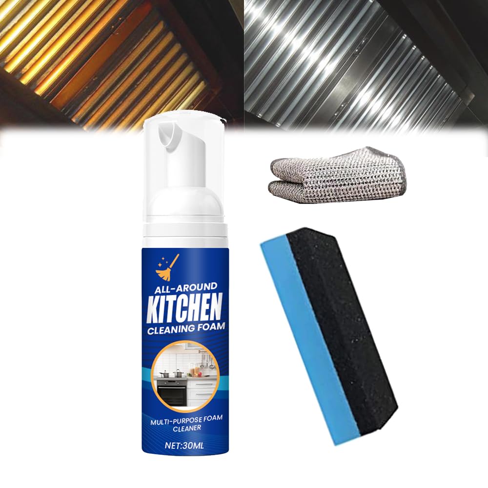 Kiramy Japanese Foaming Spray Cleaner - All-Purpose Degreaser for Kitchen, Bathroom & Home - Removes Grease, Stains & Odors - Safe for Countertops, Stoves & Appliances (1PC) - Perfect for Daily Cleaning & Deep Stain Removal
