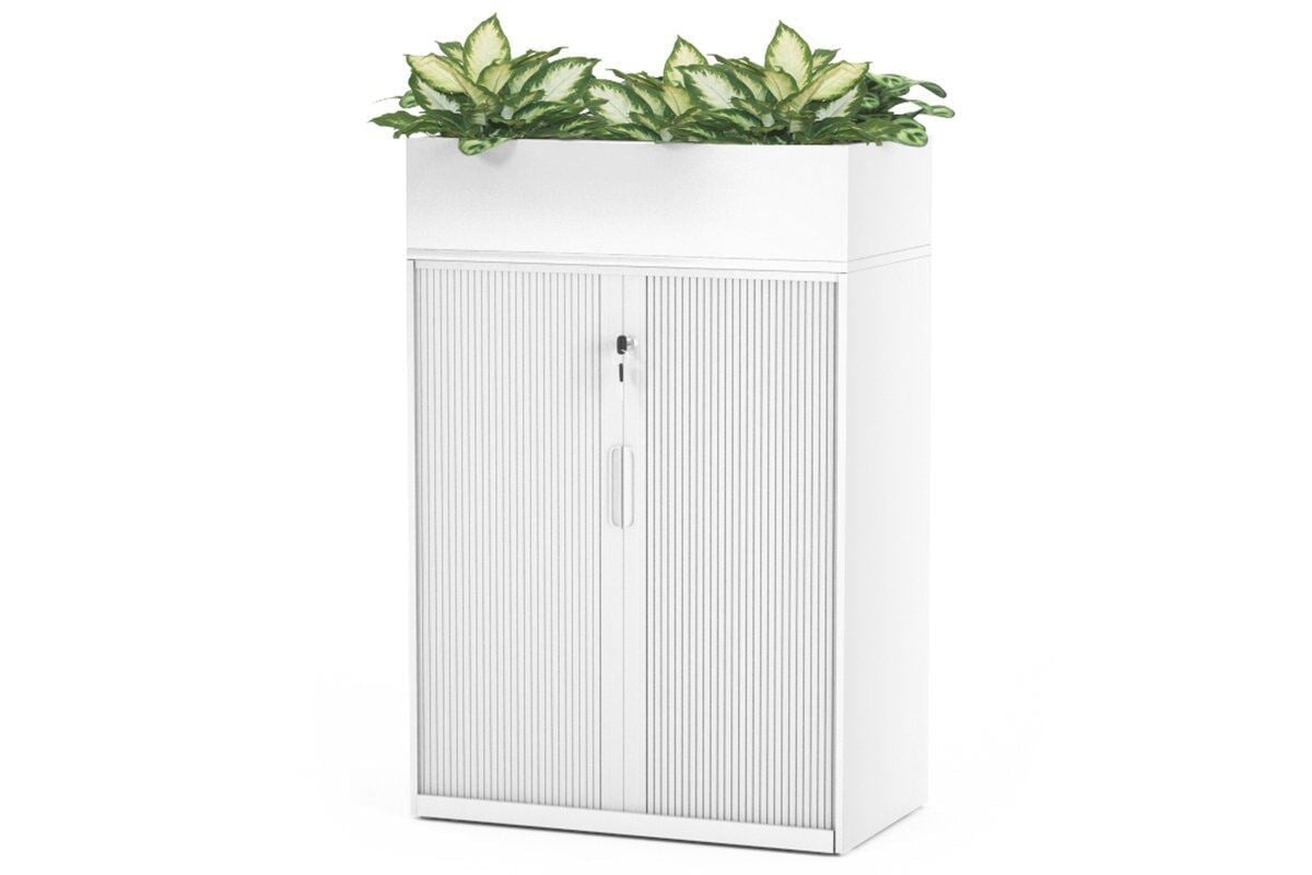 Tambour Sliding Door Storage Cabinet - Metal Organizer with Dimensions 1025H x 900W - Perfect for Home Office, Living Room, and Garage Storage Solutions