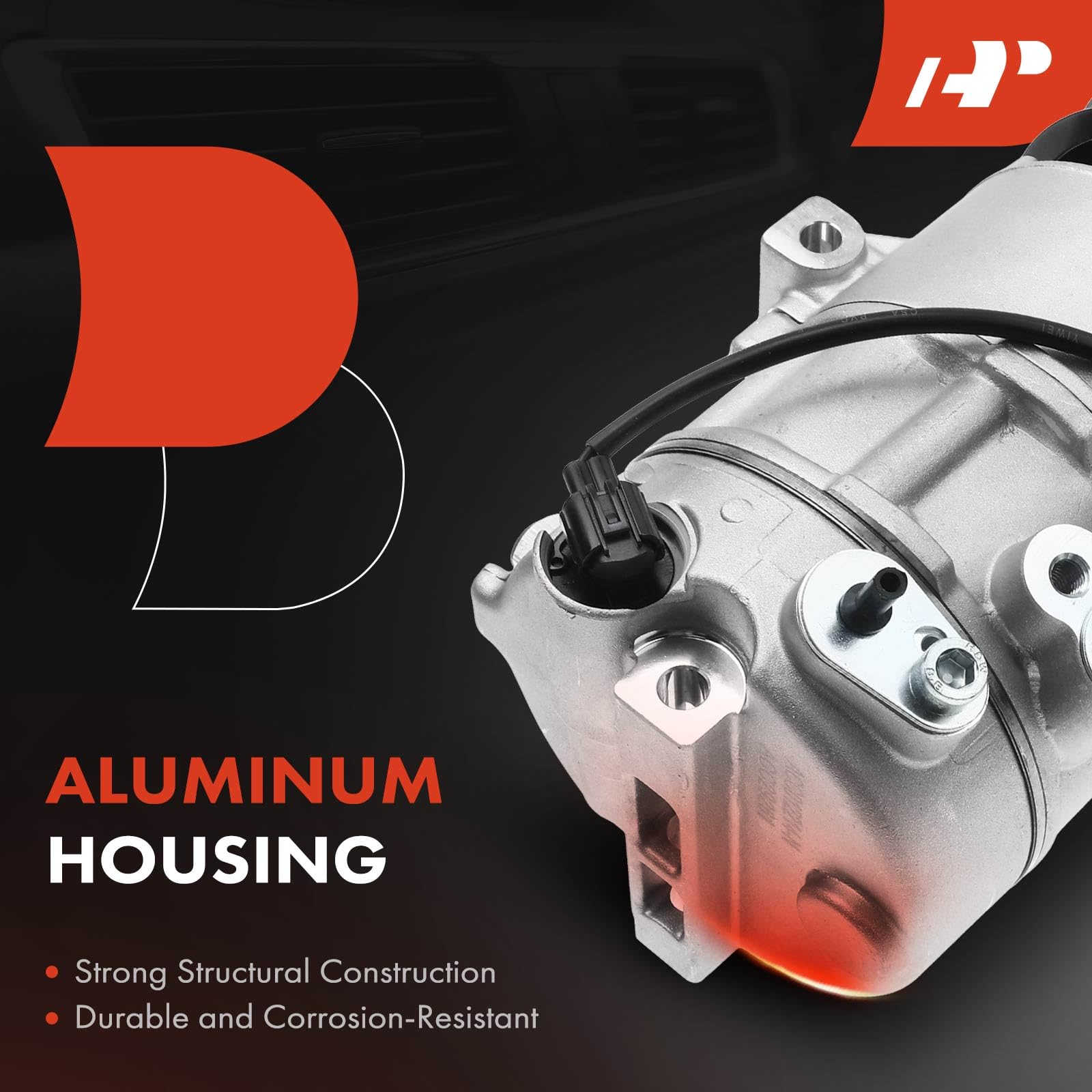 Premium AC Compressor with Clutch for 2016-2017 Hyundai Tucson 2.0L - High Performance Auto Air Conditioning Replacement Part - Perfect for Summer Road Trips & Hot Weather Driving