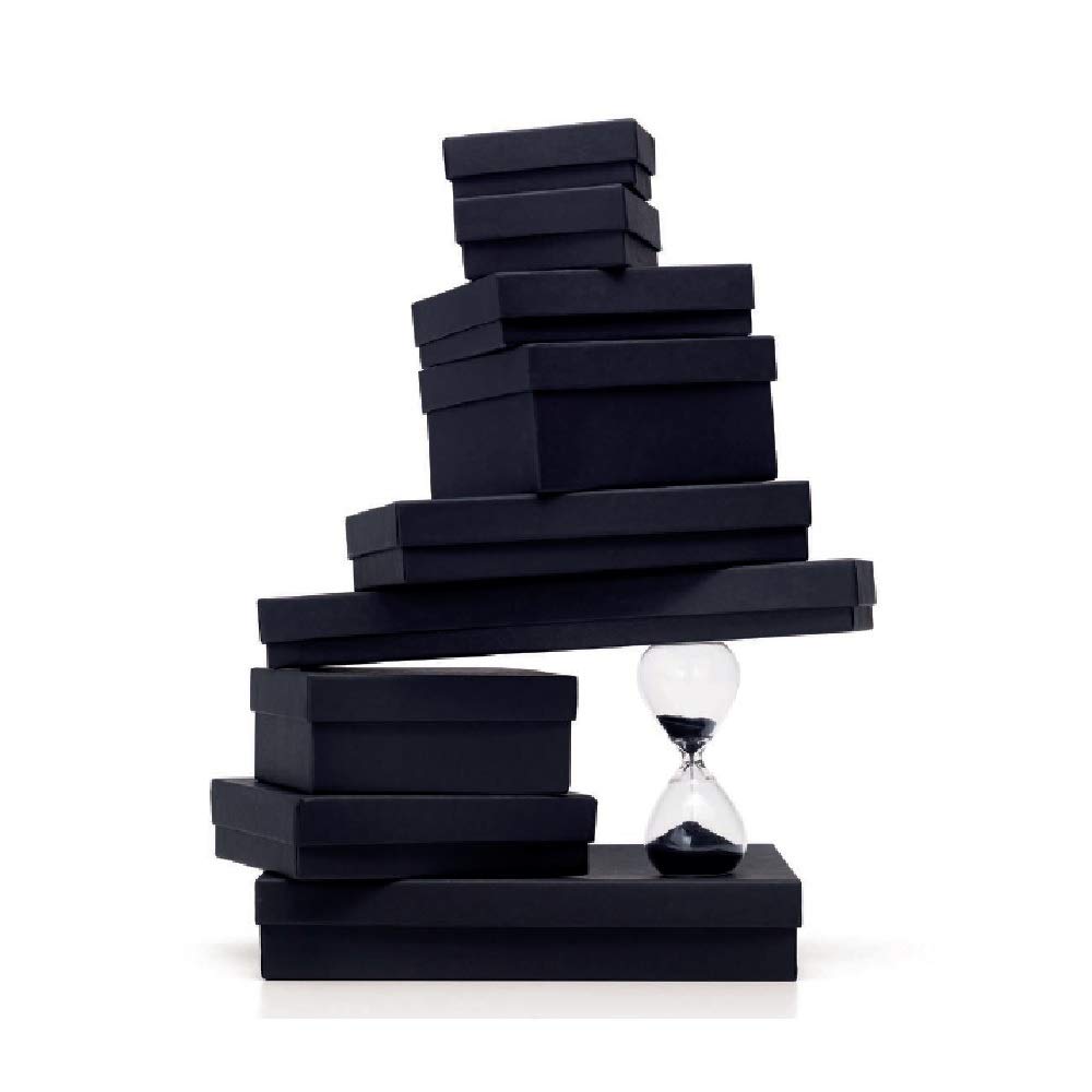 10 Pack Black Matte Jewelry Boxes 2.4x1.6x0.8