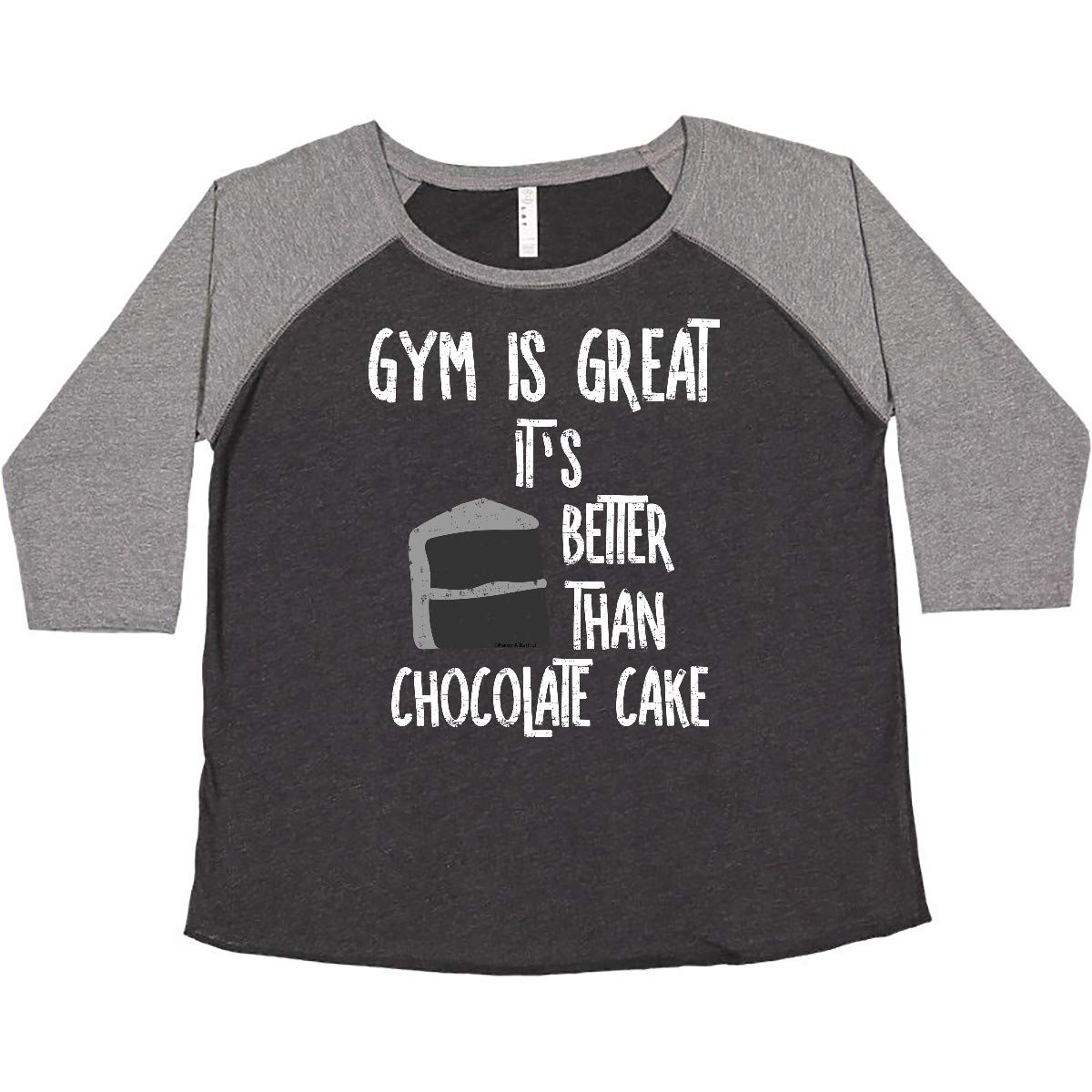 Inktastic Gym is Great White Text Women's Plus Size T-Shirt - Comfortable Workout & Casual Wear for Fitness Enthusiasts