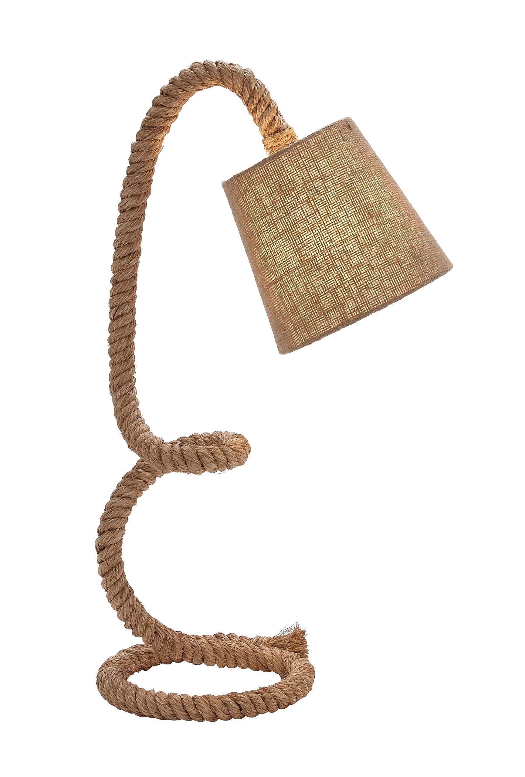 Handmade Jute Rope Desk Lamp - 11