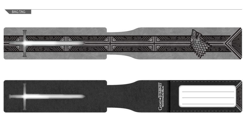 Game of Thrones House Stark Themed Luggage Tag - Durable Travel Accessory for Fans - Perfect for Suitcases, Backpacks & Carry-Ons