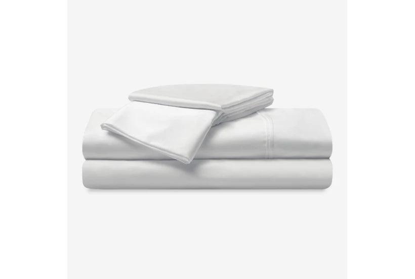 Premium Ver Tex 100% Cotton Queen Sheet Set - Bright White, Soft & Breathable Bedding for Comfortable Sleep - Perfect for Master Bedroom, Guest Room & Airbnb