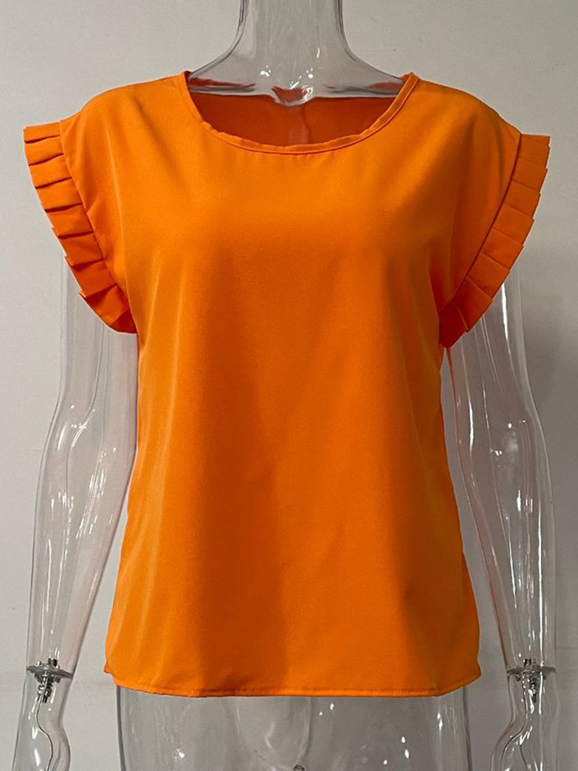 Elegant Ruffled Cap Sleeve Resort Blouse for Women - Summer Vacation & Beach Wear - Perfect for Tropical Getaways, Pool Parties, and Casual Outings