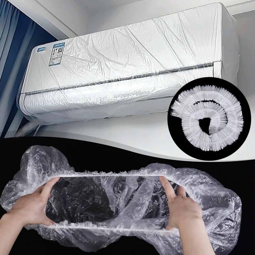 10 Pack Disposable Air Conditioner Dust Covers - Large 70X145Cm White - Perfect for Home, Office & Storage Protection During Renovation or Off-Season