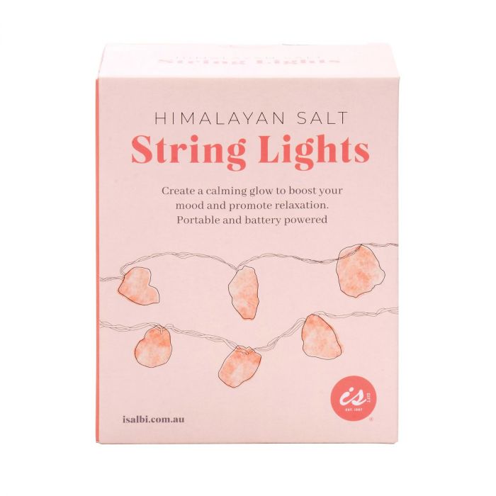 Himalayan Salt String Lights - 5.2ft Handmade Natural Salt Lamp with Warm White LED Bulbs for Home Decor, Bedroom, Yoga Studio, and Outdoor Ambiance