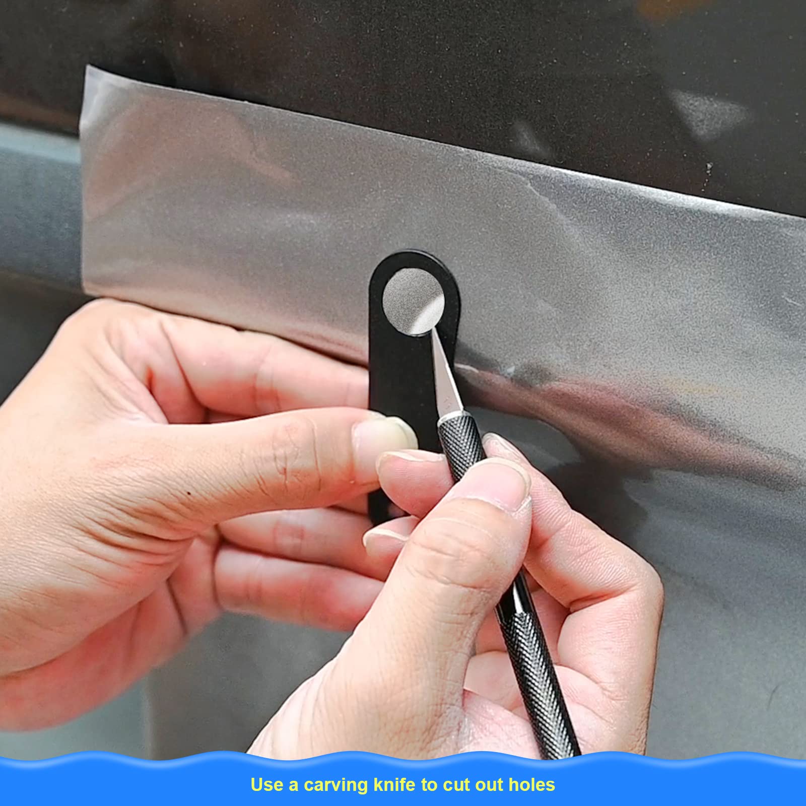 NEWISHTOOL Vinyl Wrap Tools Kit - 13mm-25mm Car Wrapping Tool with Parking Sensor Hole Cutter, Micro Squeegee, Vinyl Knife & 5 Razor Blades for Professional Vehicle Wrapping - Perfect for DIY Car Decals, Boat Wraps & Motorcycle Graphics