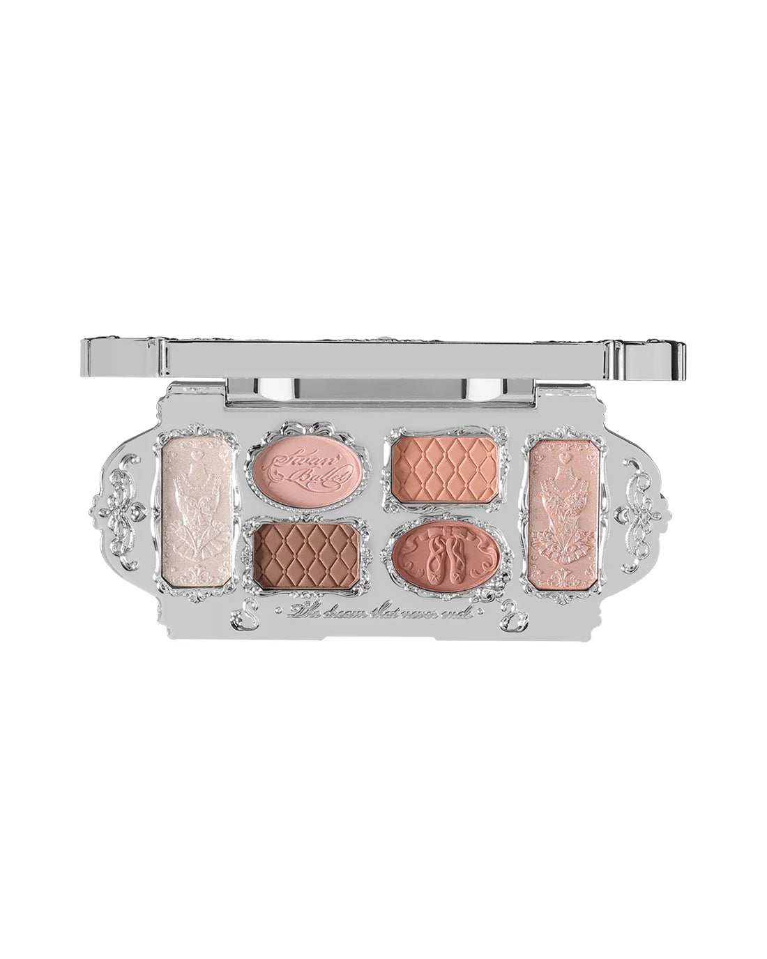 Swan Ballet Six-Color Eyeshadow Palette - Floral & Romantic Makeup Palette by Flower Knows | Perfect for Everyday Wear, Party & Special Occasions