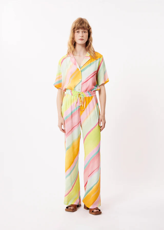 PACANIER Wide Leg Pants for Women - Multicolor High Waisted Flowy Trousers - Perfect for Casual Wear, Office Outfits & Summer Vacations