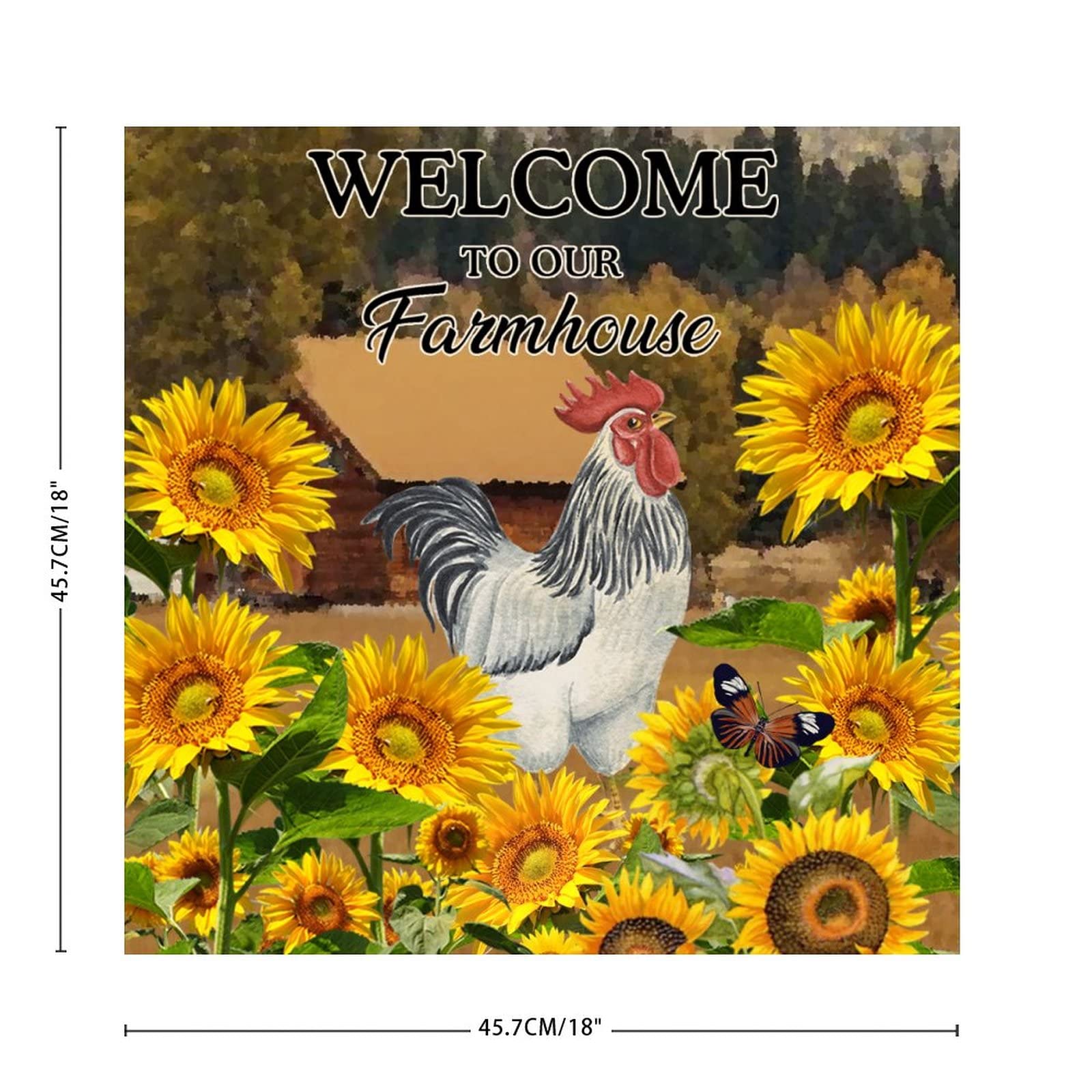 Farmhouse Wall Art Stickers - Reusable Vinyl Decals for Kitchen, Office, Nursery & Mirrors | Rooster & Garden Themed Farm Decor | Perfect for Home, Farmhouse, and Country Style Interior Design