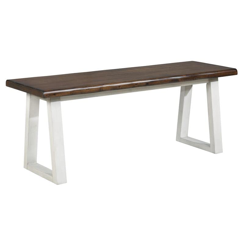 Weston Wood Stain Finish Bench - Stylish & Durable Home & Office Furniture for Entryway, Living Room, or Workspace