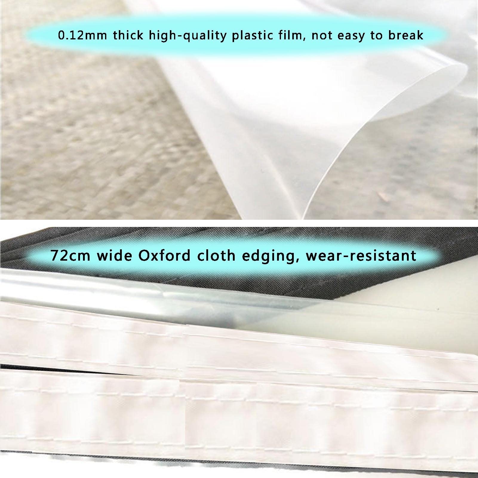 Heavy-Duty Clear PE Tarpaulin Chicken Coop Cover - 26.24x26.24ft (8x8m) Waterproof Outdoor Plastic Curtain with Reinforced Eyelets - Ideal for Balcony Windows, Gazebo, Gardening & Winter Animal Shelter Protection