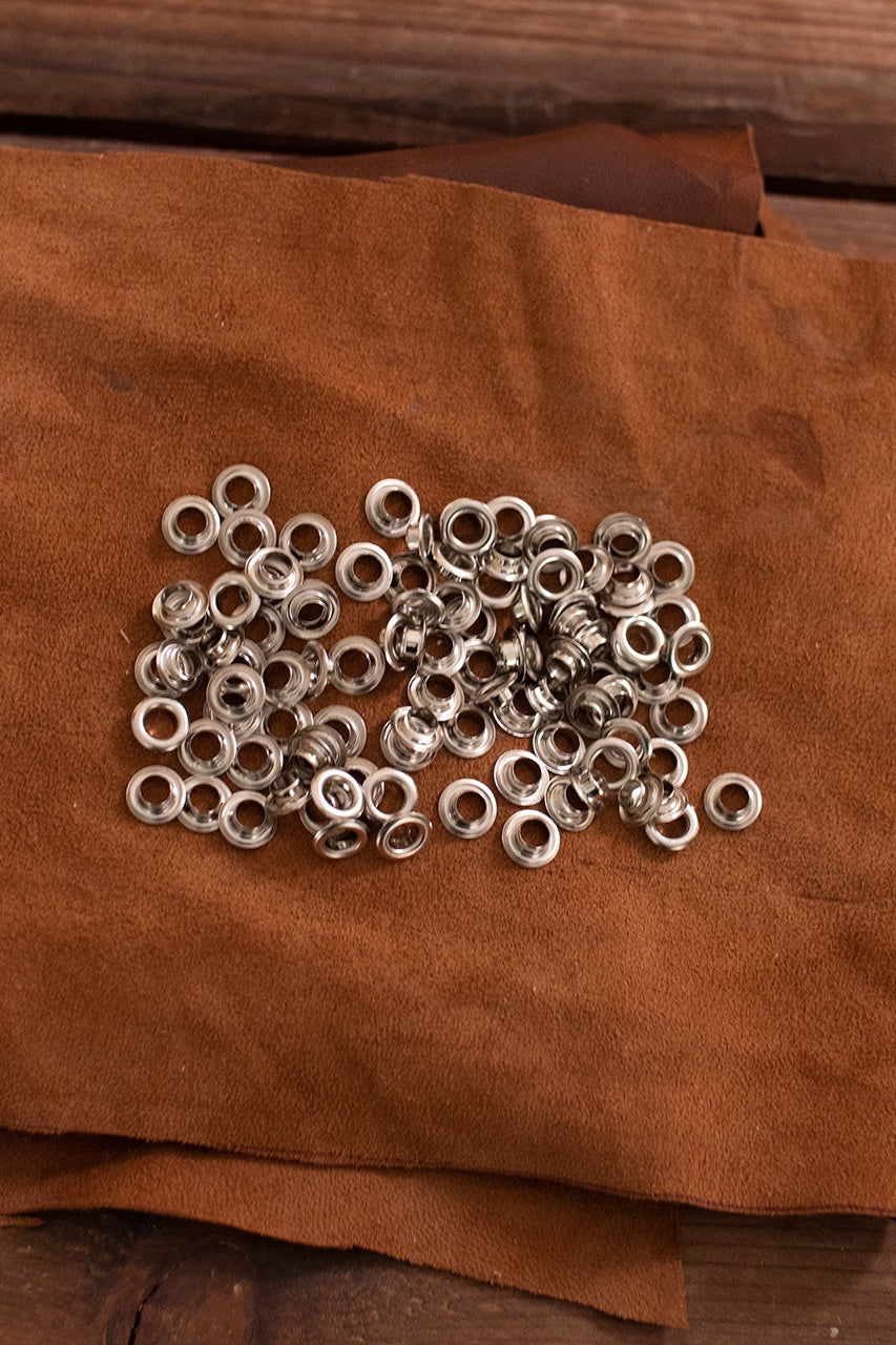 5.5mm Eyelet Shaft - 2.7mm Length, 9.6mm Width - Brass/Nickel Finish for Jewelry Making, Leather Craft & DIY Projects