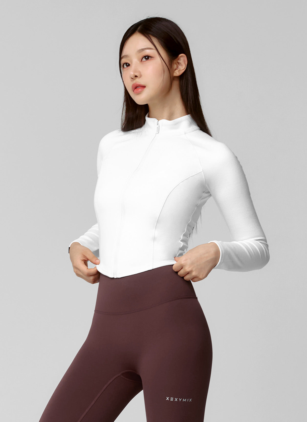Active Crop Slim Fit Zip Up Jacket for Women - Lightweight Workout Running Hoodie - Perfect for Yoga, Gym & Outdoor Sports