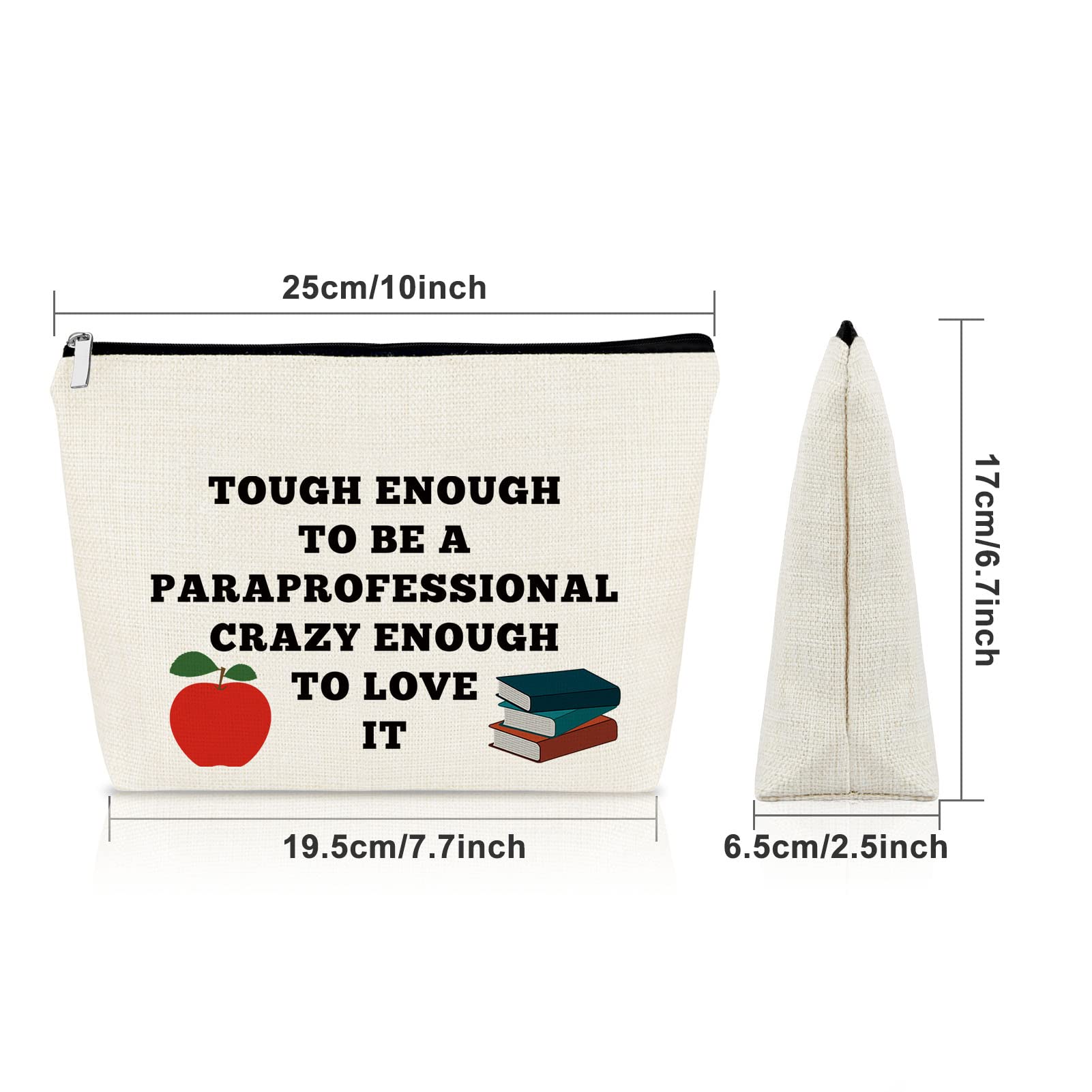 **Paraprofessional Gifts for Women - Teacher Assistant Appreciation Gift, Makeup Bag, Cosmetic Travel Pouch - Perfect for Graduation, Birthday, Christmas & Thank You Gifts - Ideal for Travel, Work & Daily Use**
