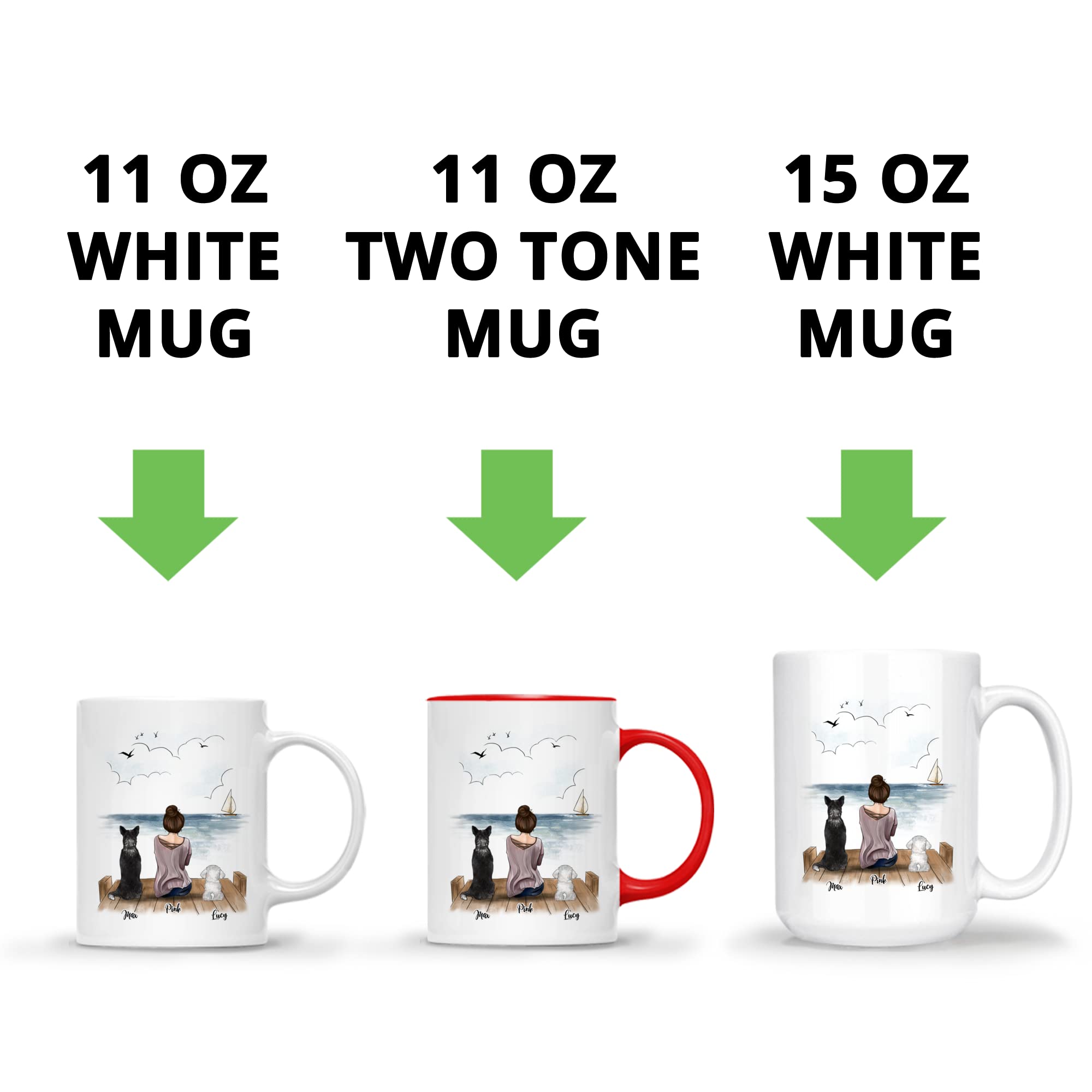 **Personalized Dog Mug - Custom Pet Lover Coffee Cup for Dog Moms & Dads - Engraved with 