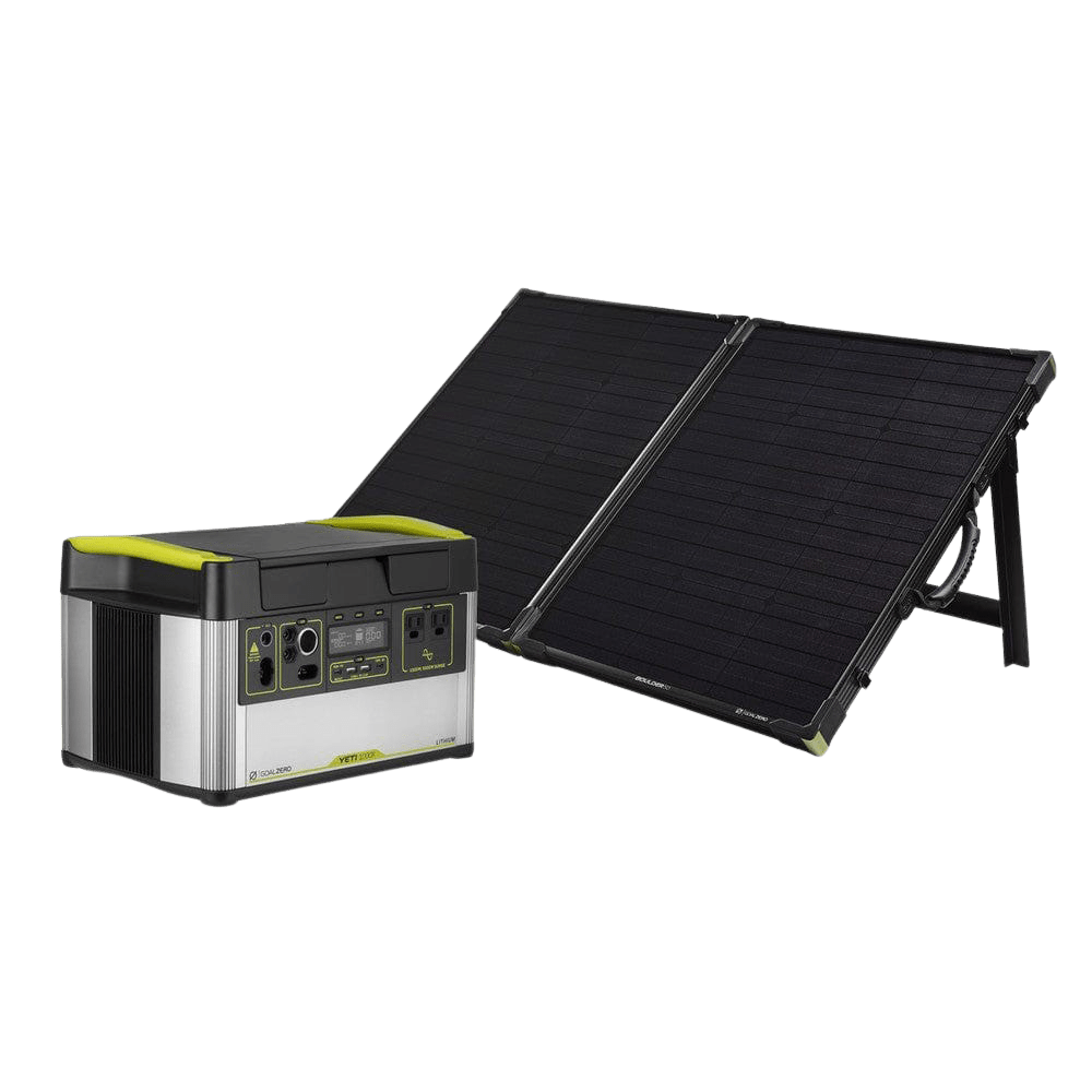 Goal Zero Yeti 1000x 120V Solar Power Kit with Boulder 100BC - Portable Solar Generator for Camping, Emergency Backup & Off-Grid Power Supply