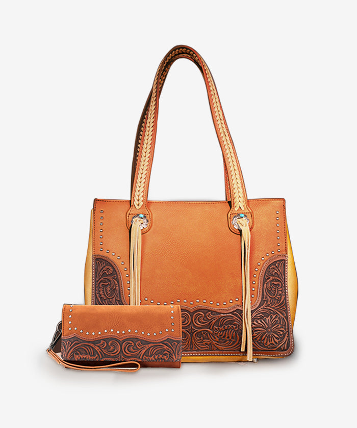 Montana West Leather Concealed Carry Tote Bag Set - Premium Gun Concealment Purse for Women | Perfect for Everyday Carry, Travel & Outdoor Activities