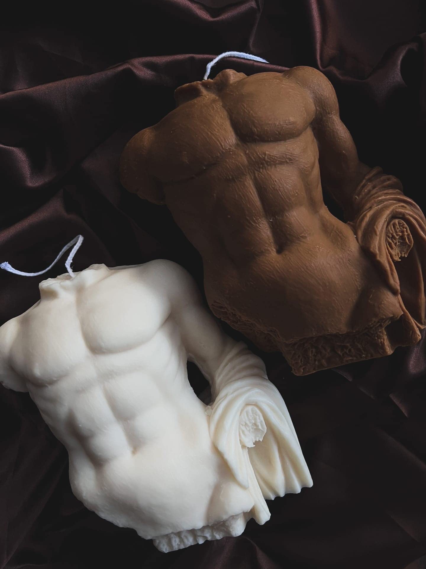 Antique Male Torso Sculpture Candle - 3 LB Handmade Man Body Shaped Candle for Home Decor | Romantic Dinner, Spa Relaxation & Unique Gift Idea