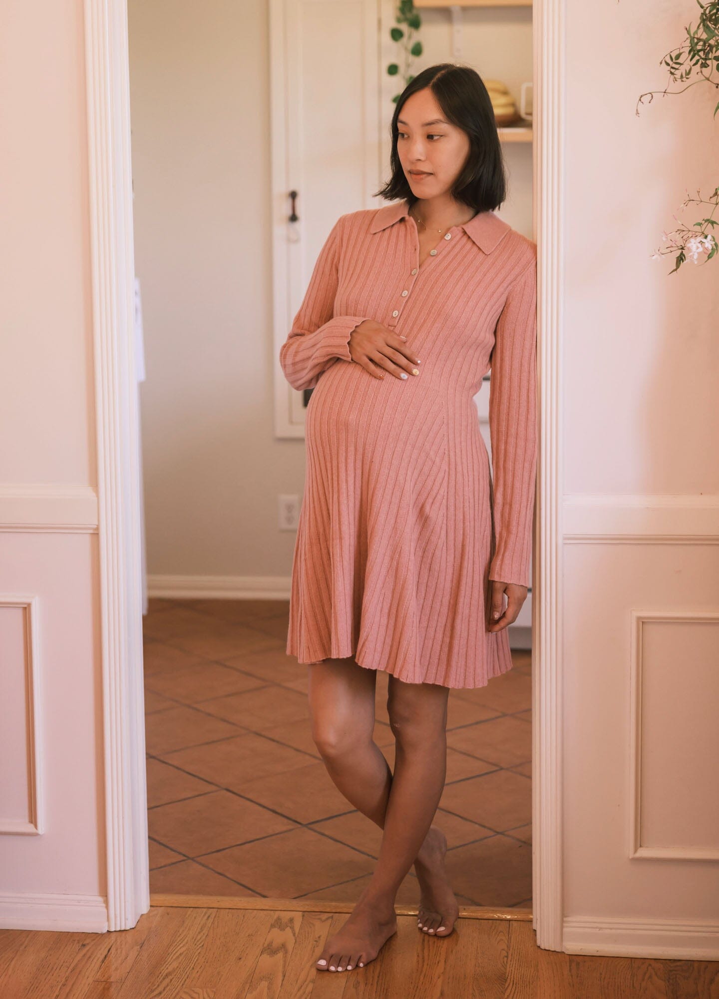 Addie Polo Sweater Dress for Women - Soft Knit Tunic Dress with Collar - Perfect for Work, Casual Outings & Fall Layering