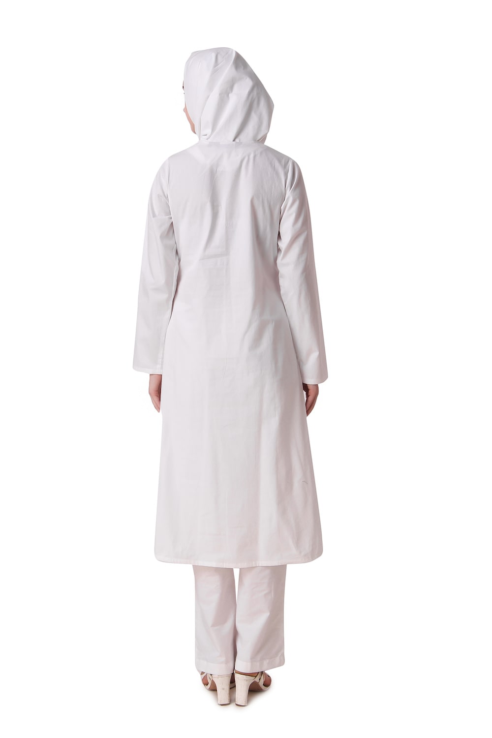 Faraza White Front Open Cotton Salwar Kameez - Traditional Indian Suit for Women | Comfortable & Stylish Ethnic Wear for Festivals, Weddings & Special Occasions
