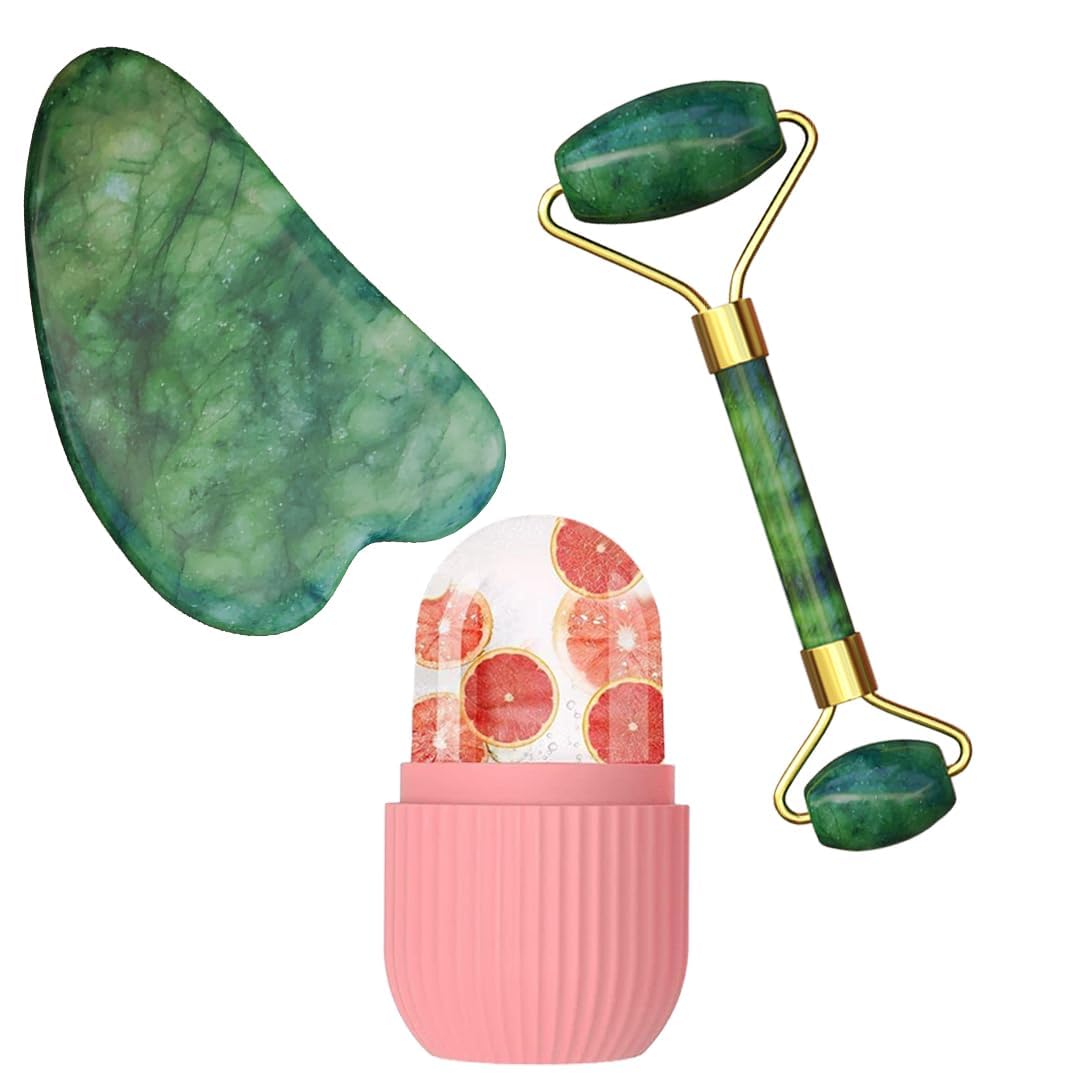 PECAPRO Ice Roller for Face & Eye - Gua Sha Facial Massager, Skin Care Roller for Puffiness, Dark Circles & Cool Sculpting | Face Massage Tool for Wrinkles, Eye Bags & Skin Tightening | Perfect for Morning Routine, Post-Workout Recovery & Spa Treatments