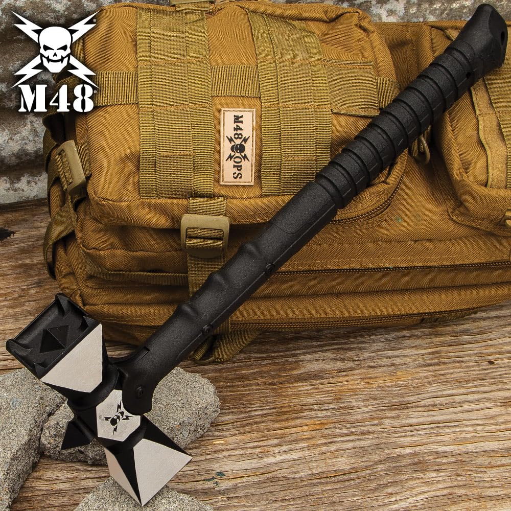 Stainless Steel M48 Double-Headed War Hammer with Sheath - 17