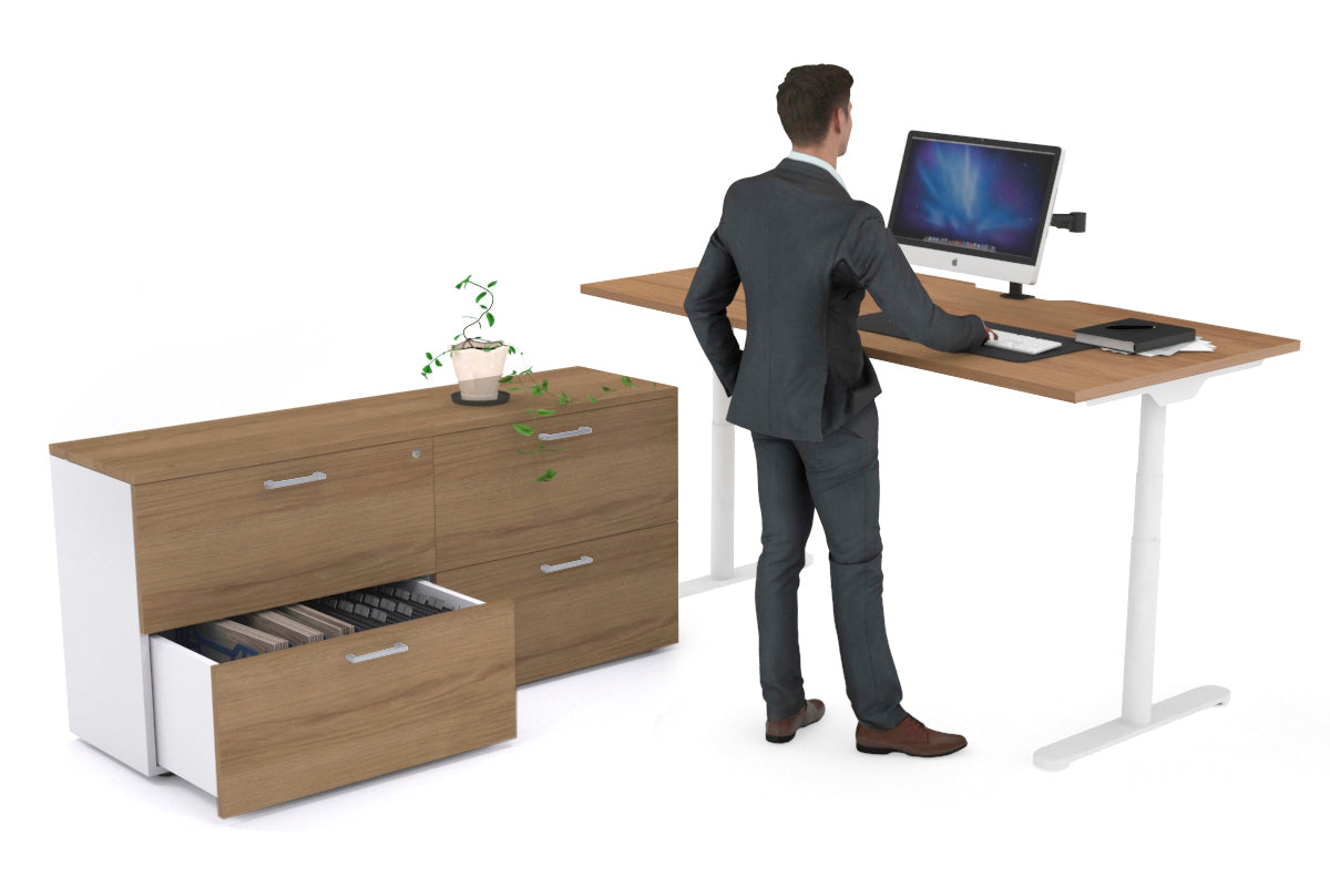 Flexi Premium Height Adjustable Standing Desk - 1800L x 800W Electric Sit Stand Workstation with Cable Management for Home Office & Executive Settings | Ergonomic Workspace Solution for Productivity & Comfort