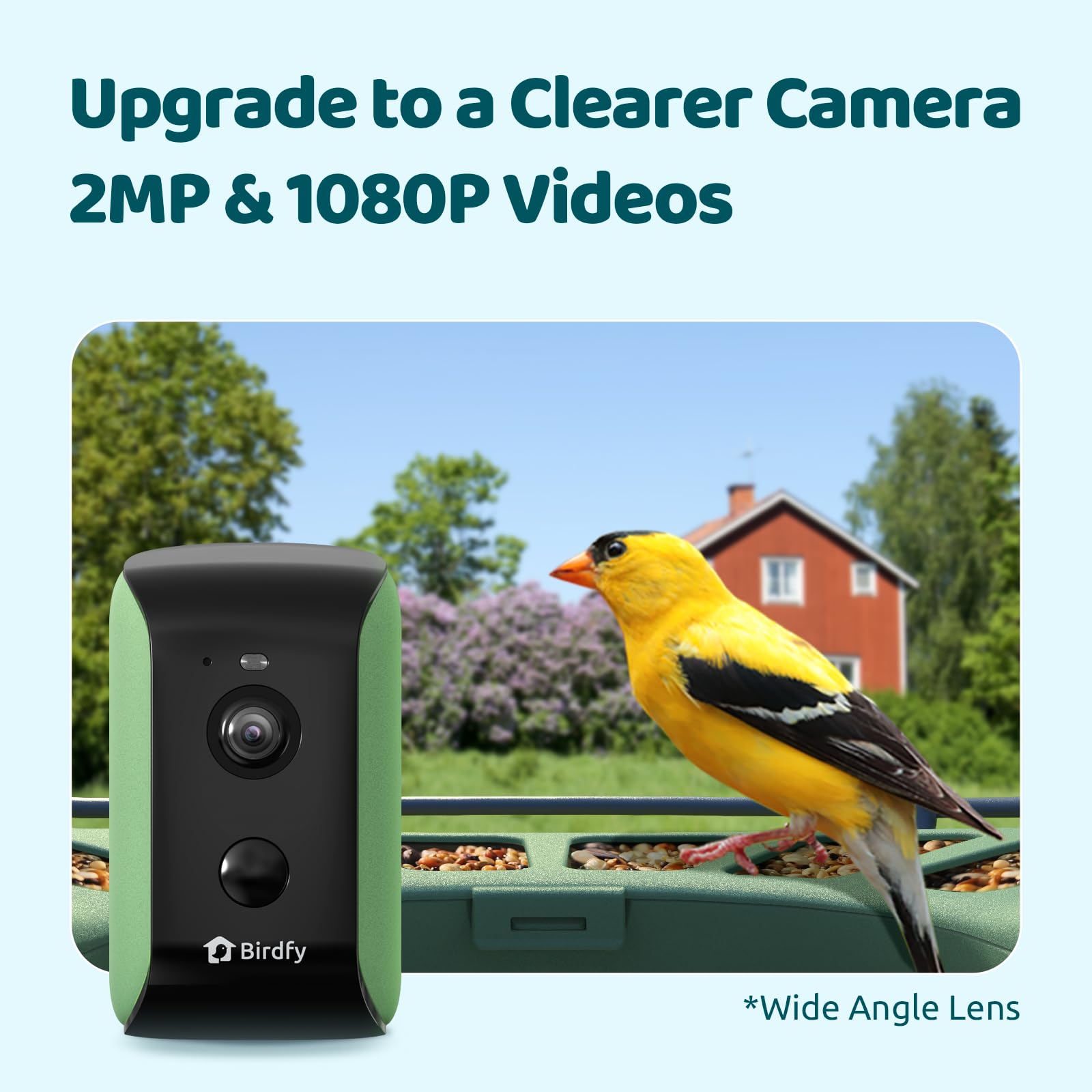 Birdfy 2 Smart Bird Feeder with Camera - Solar Powered Wireless Bird Watching Camera, Auto Video Capture & Motion Detection - Perfect Gift for Bird Lovers & Backyard Wildlife Observation